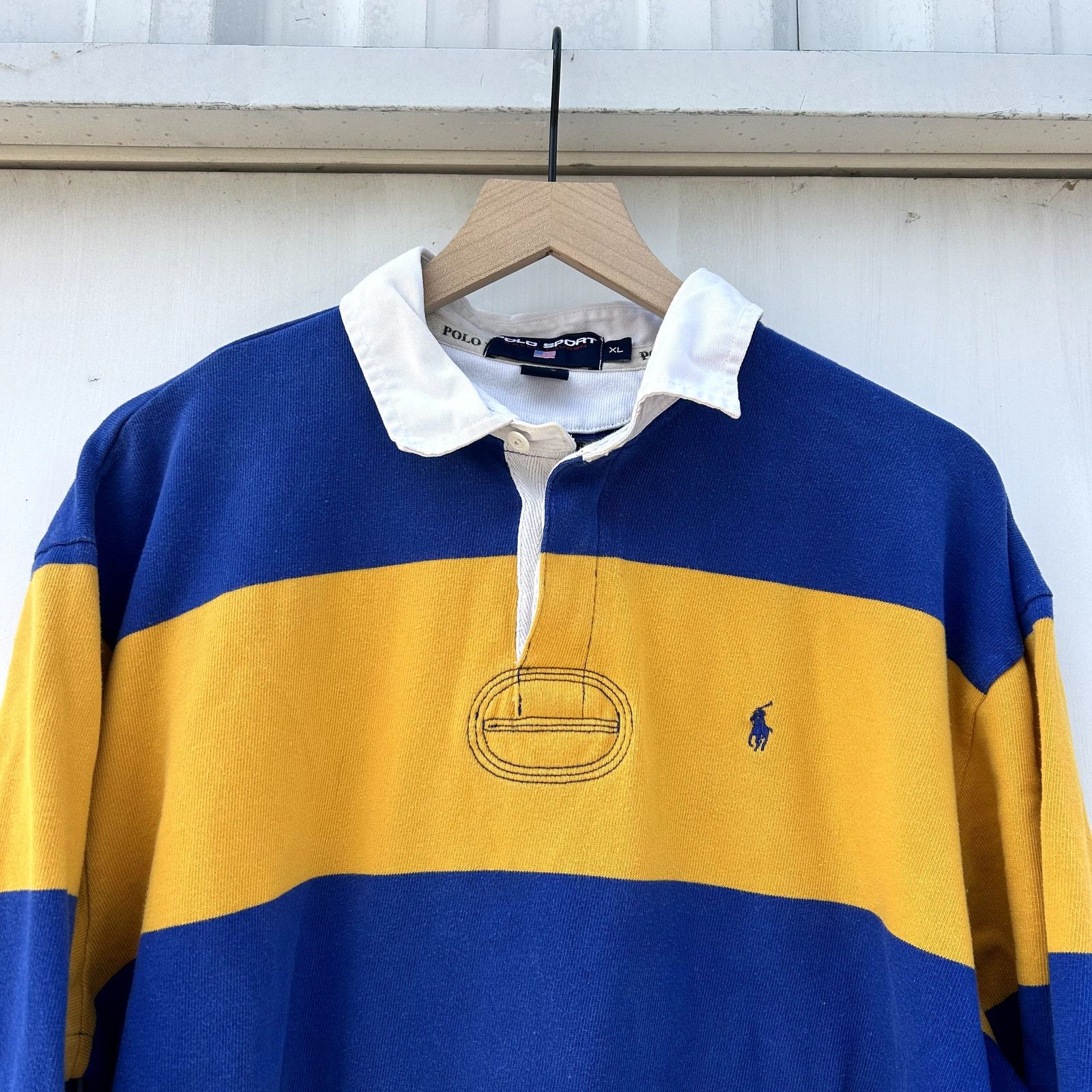 Polo Ralph Lauren Polo Sport Rugby Blue & Yellow XL Size US XL / EU 56 / 4 - 3 Thumbnail