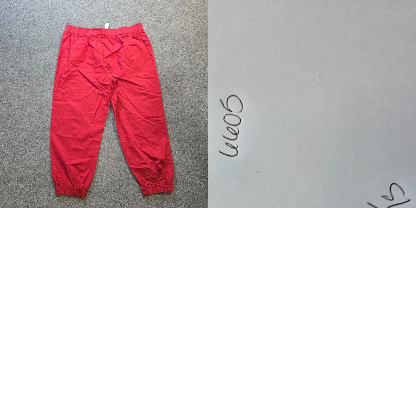 Vintage Halara Pants Women Large Red Mid Rise Casual Cotton Joggers Pockets Crop Tapered Inseam 25in Twist: High Rise? (adjusted by data) Size 36" / US 14 / IT 50 - 9 Thumbnail