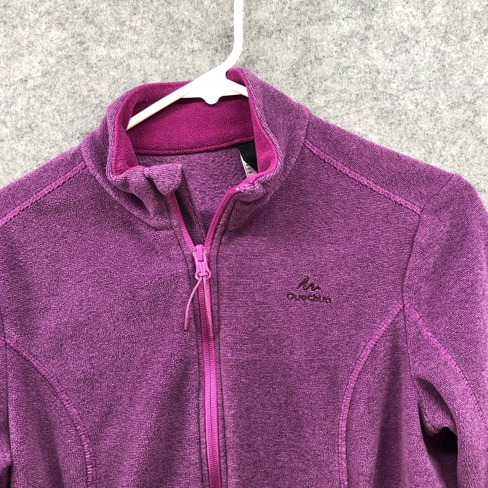 Vintage DECATHLON Quechua Fleece Jacket Womens XS Full Zip Lightweight Purple Pink Jacket Womens XS Purple Pink Outdoor Winter Fall Casual Travel Size XS / US 0-2 / IT 36-38 - 3 Thumbnail