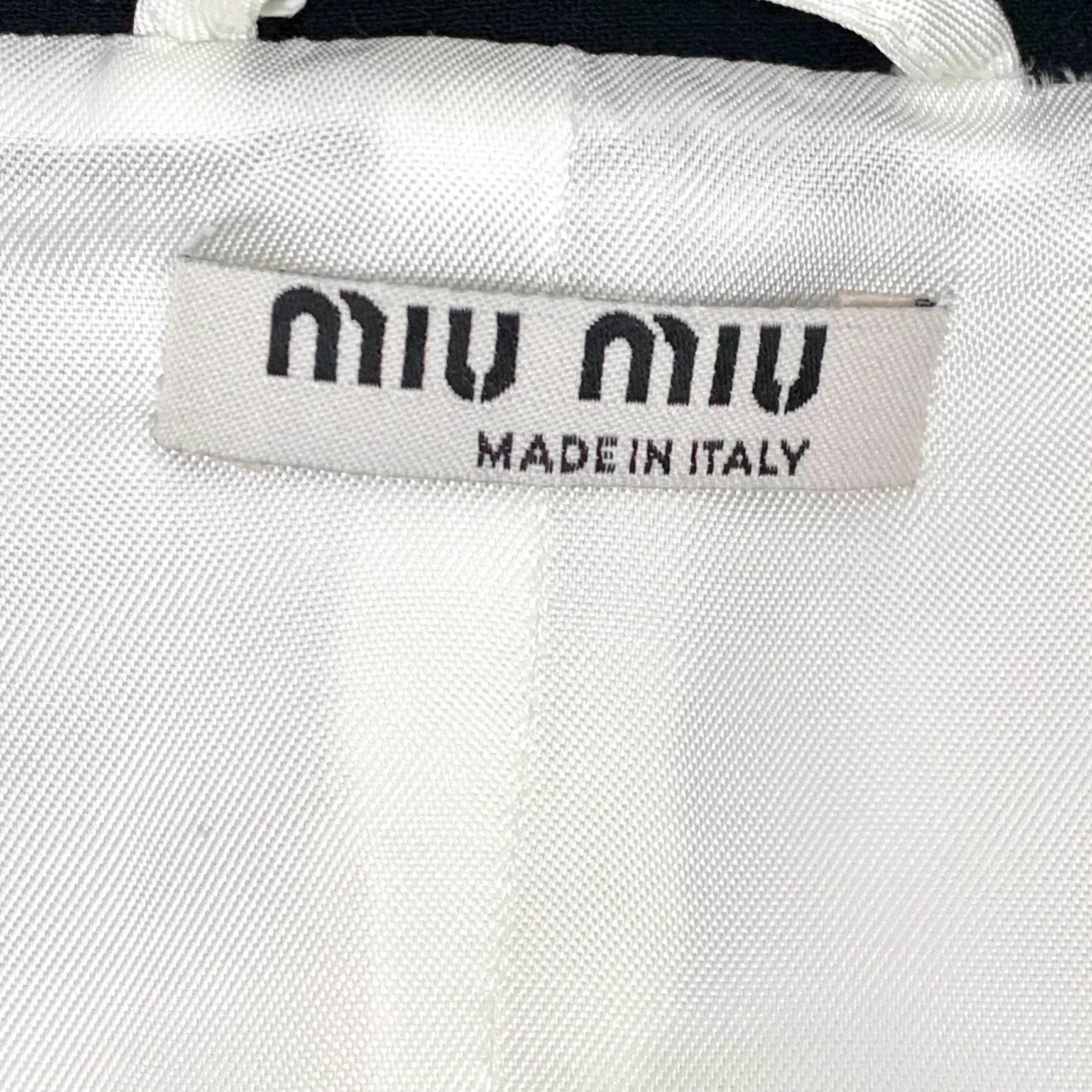 Miu Miu Miu Miu Rhinestone-Studded Single-Breasted Long-SleeveJacket Size XS / US 0-2 / IT 36-38 - 9 Thumbnail