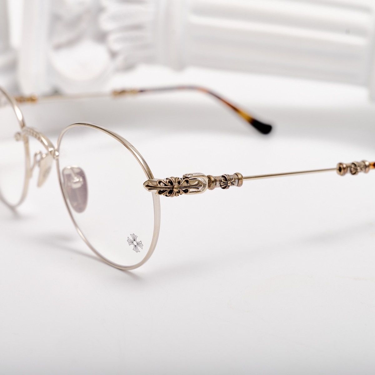 Chrome Hearts CHROME HEARTS BUBBA - A SHINY SILVER - PLASTIC GLASSES Size ONE SIZE - 3 Thumbnail