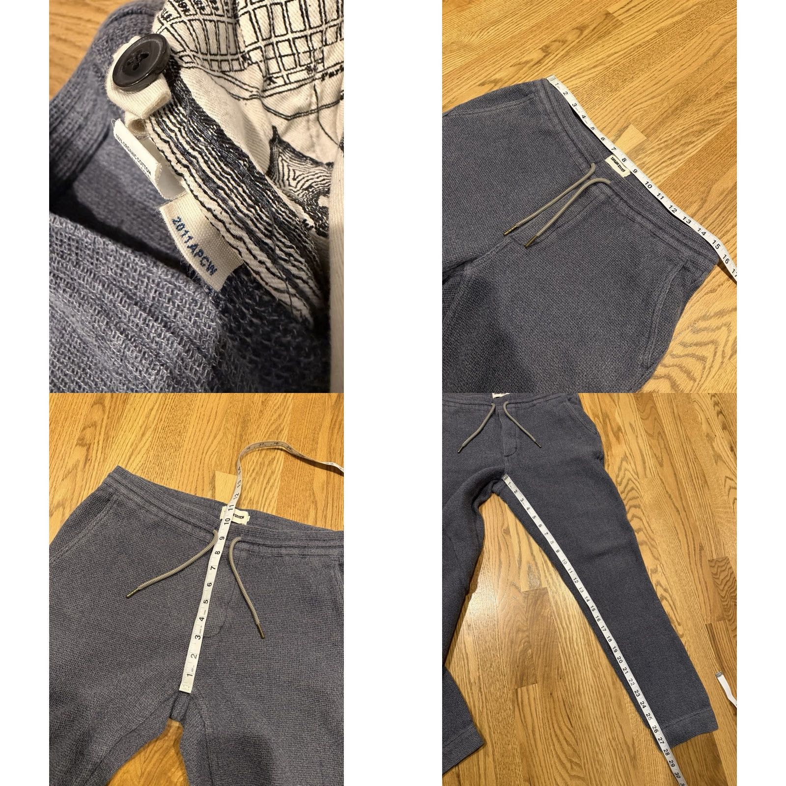 Taylor Stitch Taylor Stitch Pants Jogger Organic Cotton Waffle Knit Blue Size S Regular Men City Size US 29 - 8 Thumbnail