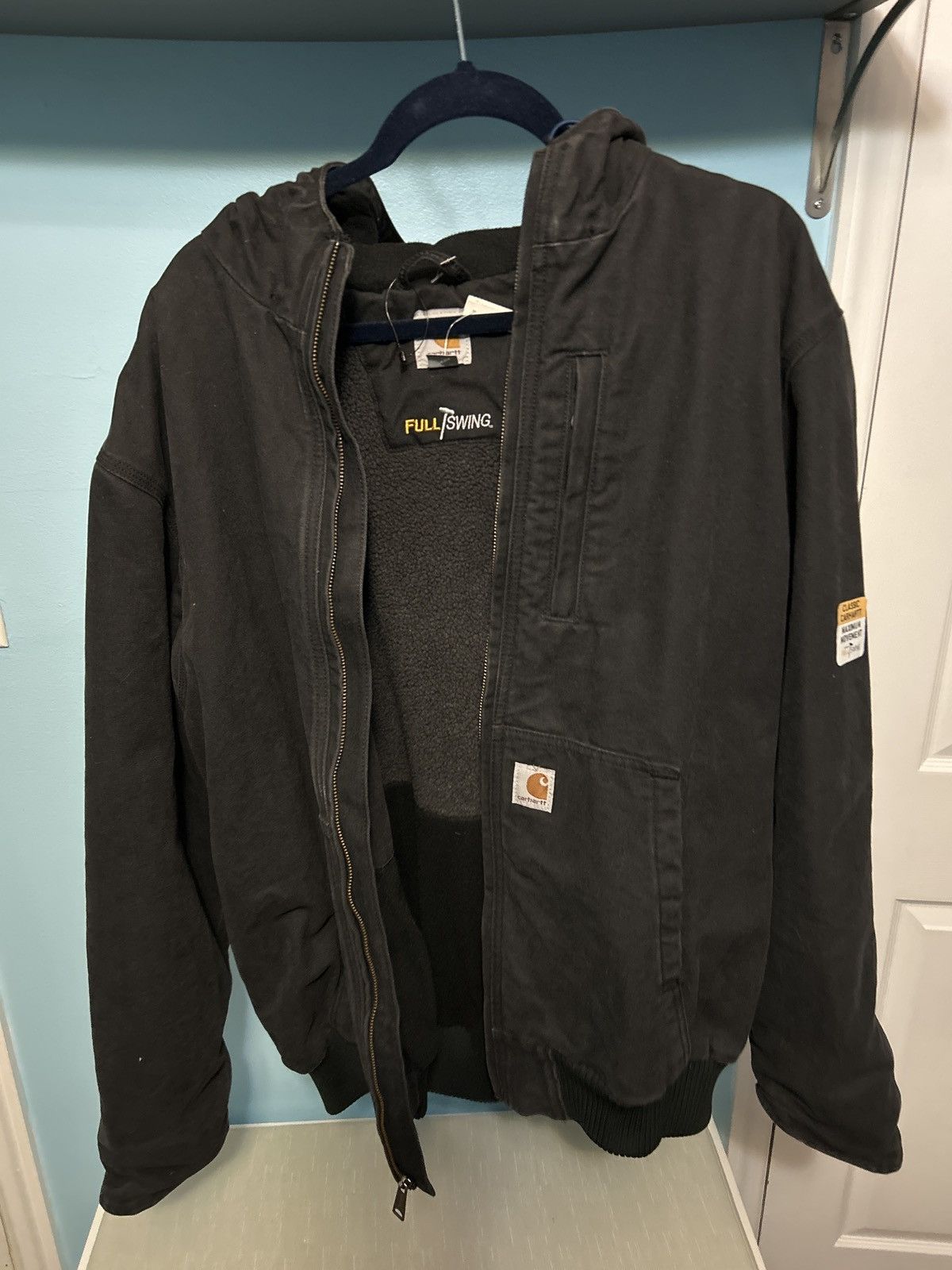 image of Carhartt XL Black Work Jacket, Men's