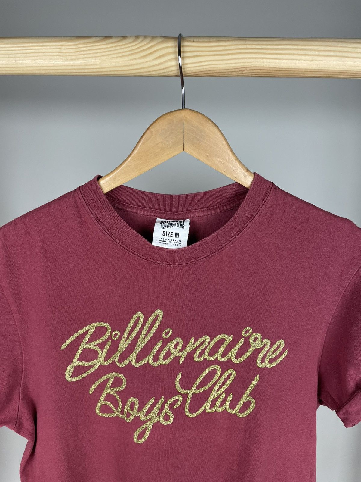 Billionaire Boys Club × Designer BBC Billionaire Boys Club tee burgundy cotton t-shirt Size US M / EU 48-50 / 2 - 2 Thumbnail