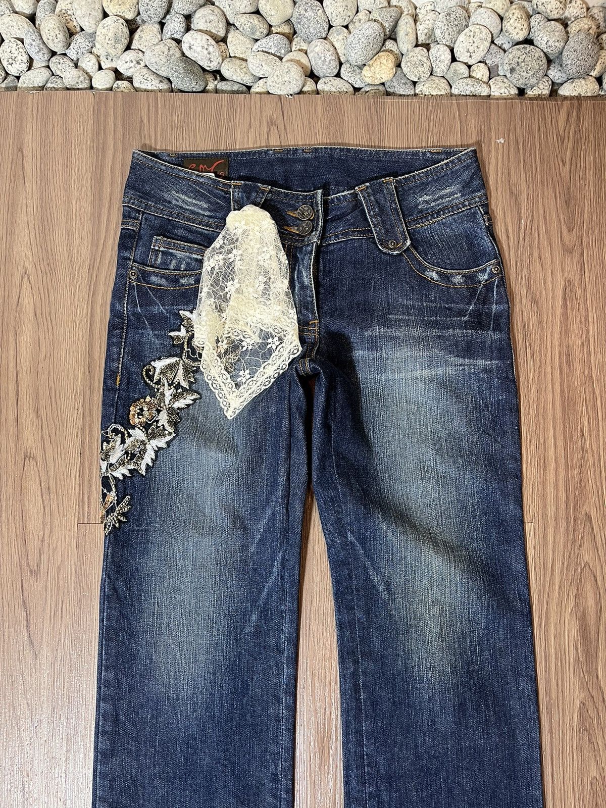 Beauty Beast × Leather × Seditionaries ENC leather strap pocket brocade panelled emboirdery denim Size US 30 / EU 46 - 5 Thumbnail
