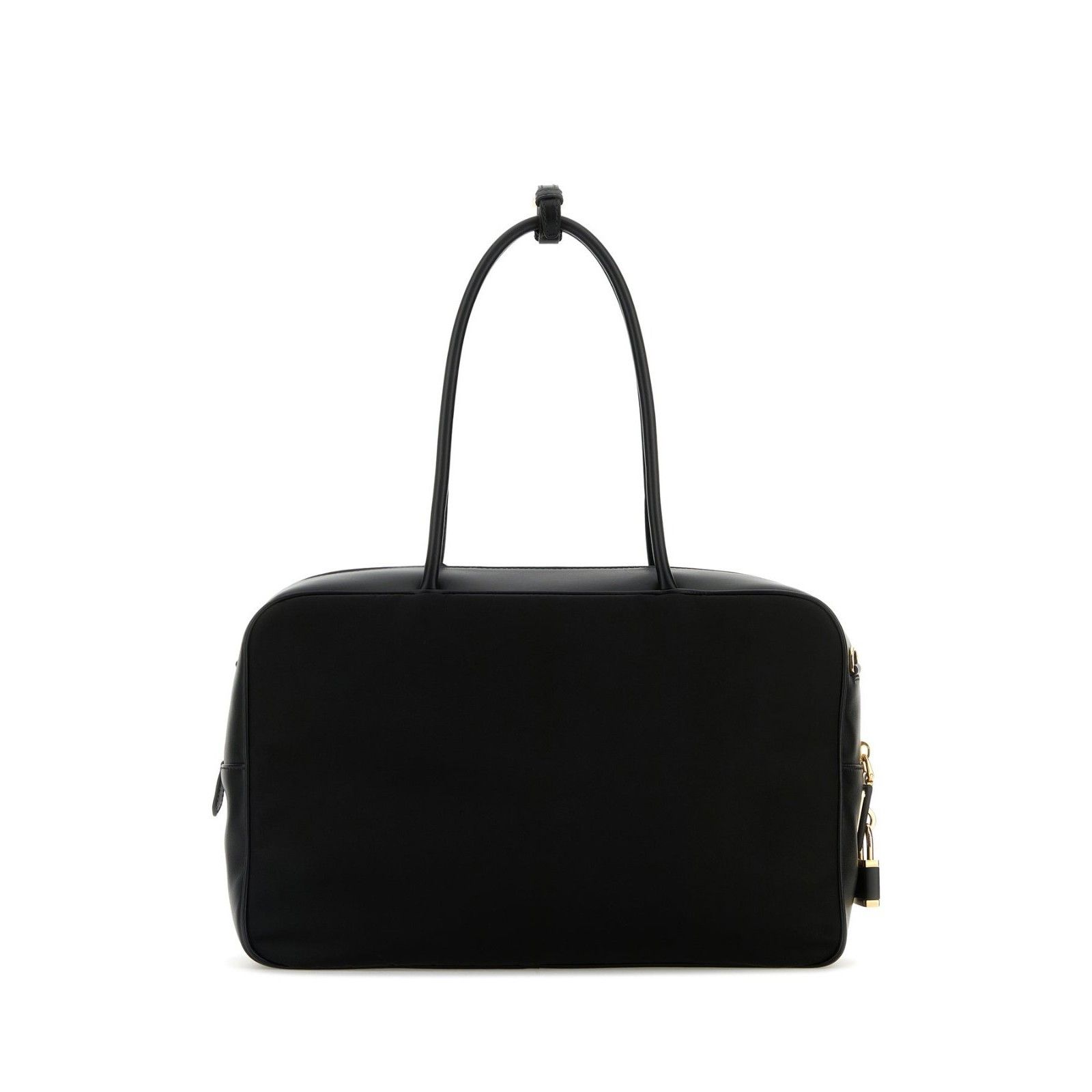 Prada PRADA Black Leather Re-Nylon Shoulder Bag New & Authentic Size ONE SIZE - 3 Thumbnail