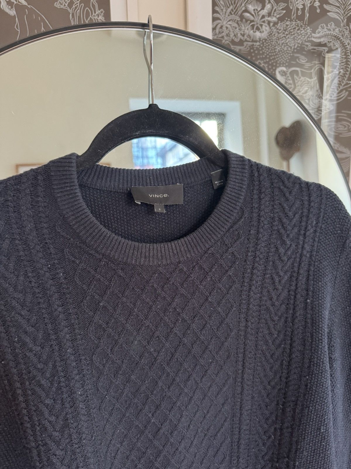 Vince Vince Navy Cable Knit Sweater Size US S / EU 44-46 / 1 - 3 Thumbnail