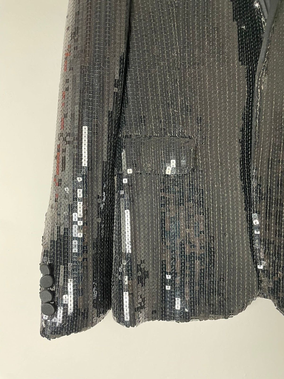 Hedi Slimane × Saint Laurent Paris SS13 - GRAIL - 10.000$ Daft Punk Sequined Le Smoking Blazer Size 44R - 9 Thumbnail