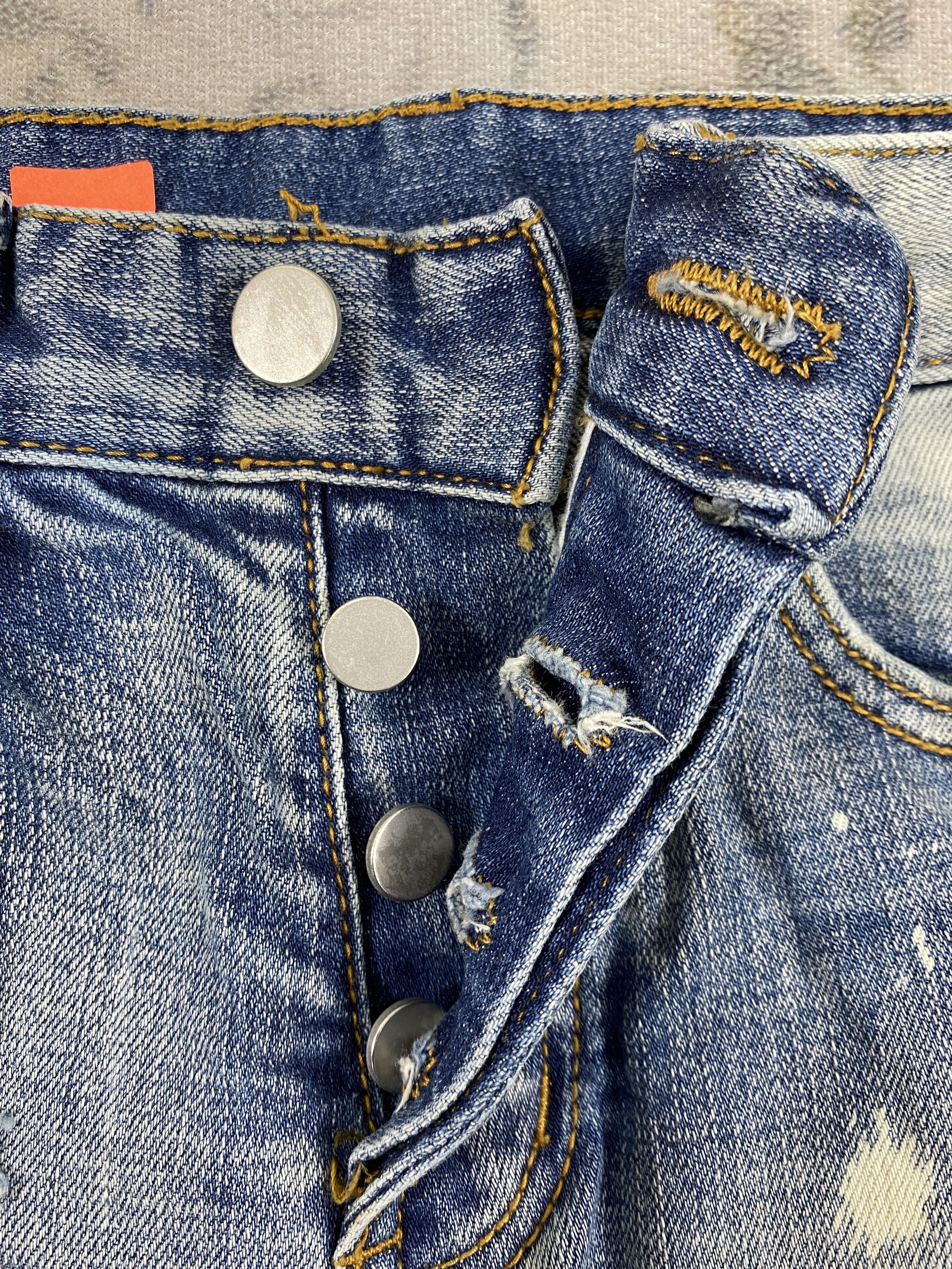 MNML Distressed Blue Vintage MNML Jeans 29x31 Denim- JN3780 Size US 29 - 7 Thumbnail