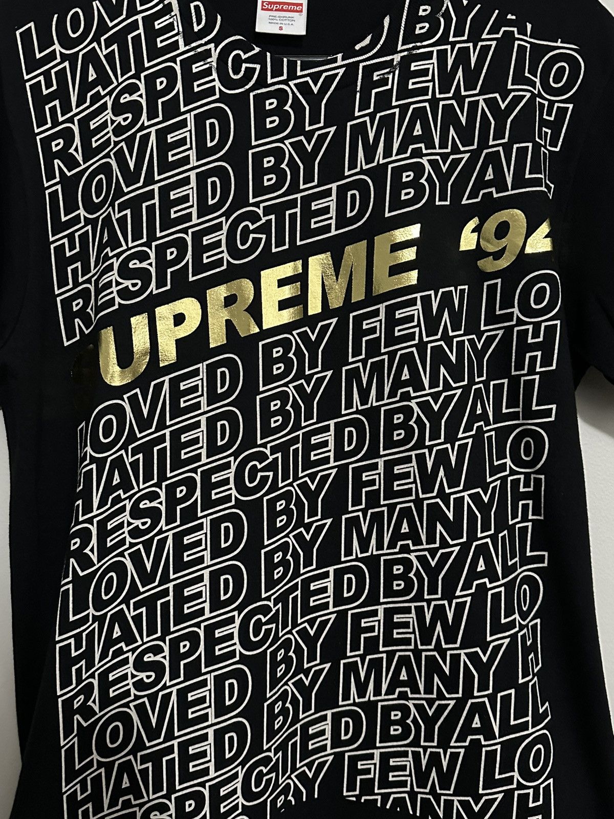 Supreme Supreme Respected Tee Size US S / EU 44-46 / 1 - 2 Thumbnail