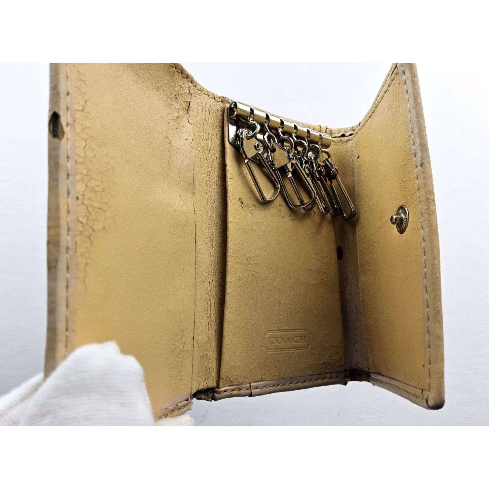 Coach Coach Signature 6 Key Holder Snap Case Wallet Size ONE SIZE - 4 Thumbnail