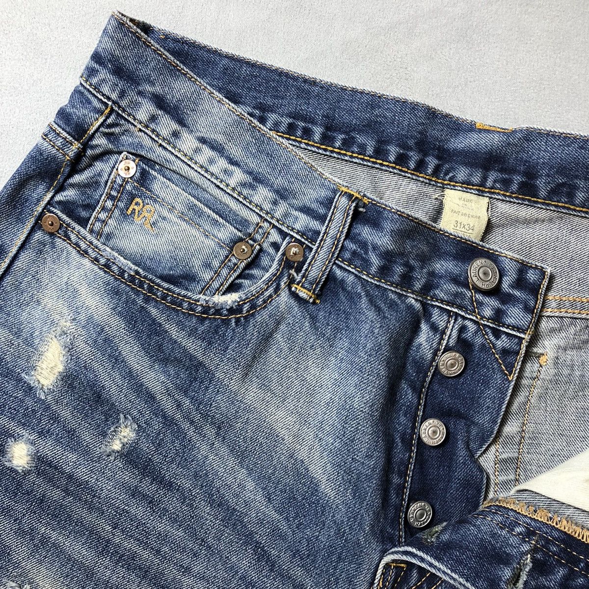 RRL Ralph Lauren Rrl Ralph Lauren Slim Fit Selvedge Jeans Size US 33 - 4 Thumbnail