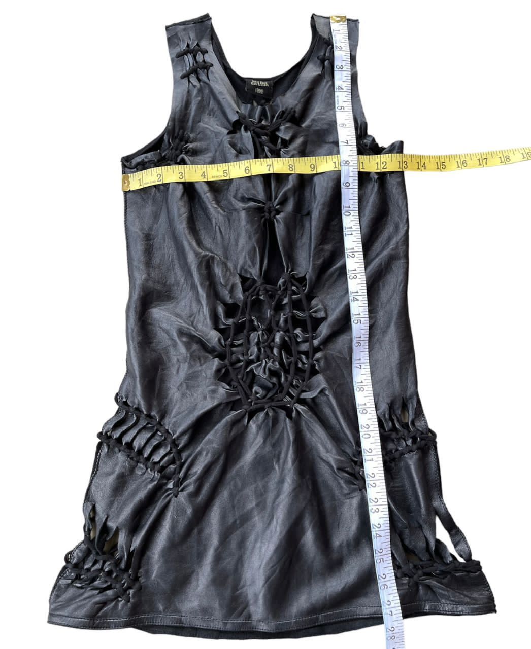 Jean Paul Gaultier Jean Paul Galtier Soleil Leather And Mesh Dress Size ONE SIZE - 23 Thumbnail
