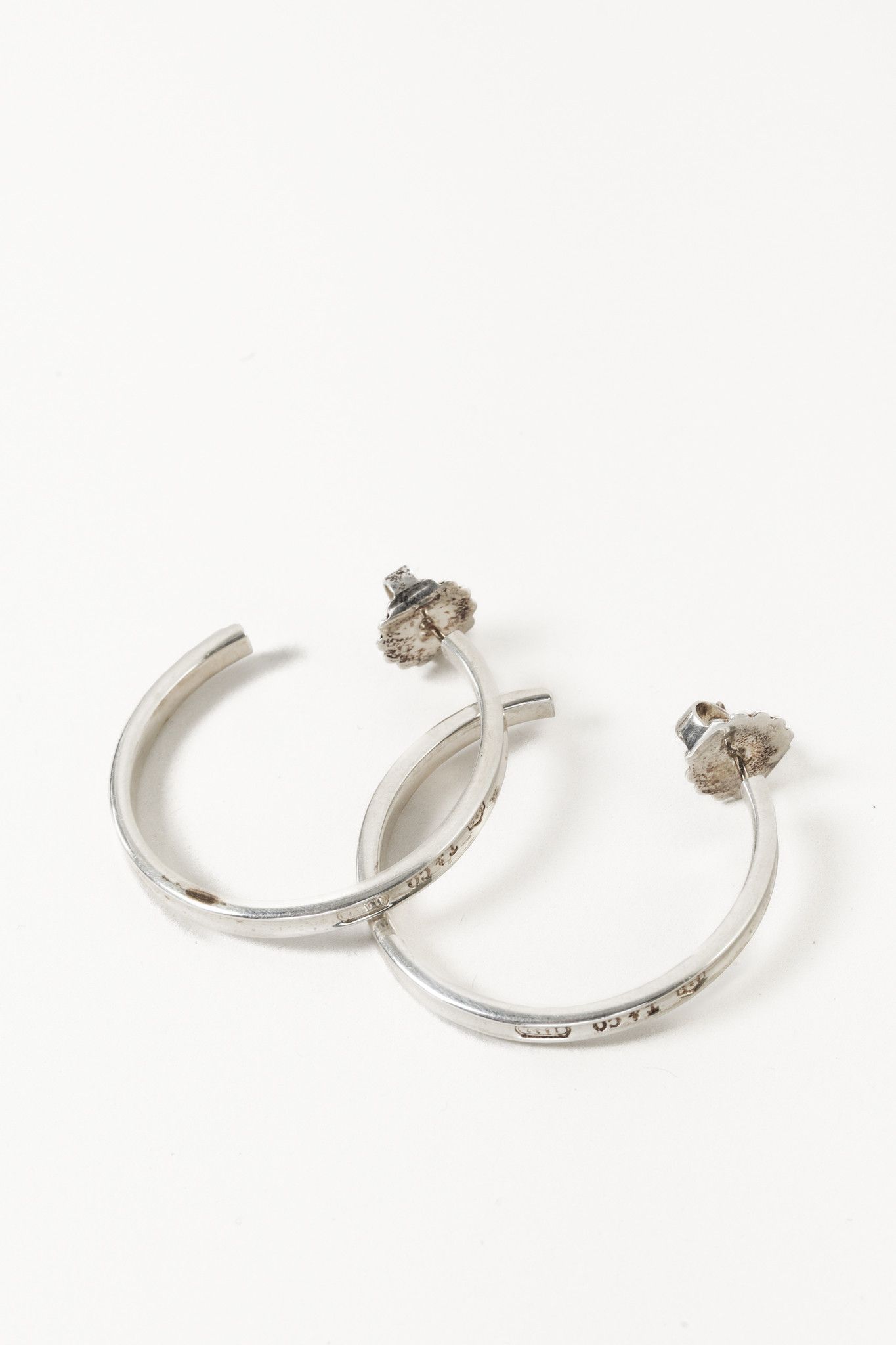 Tiffany & Co. Tiffany & Co. 1837 Narrow Hoop Earrings in Silver, 1.25" Size ONE SIZE - 2 Thumbnail