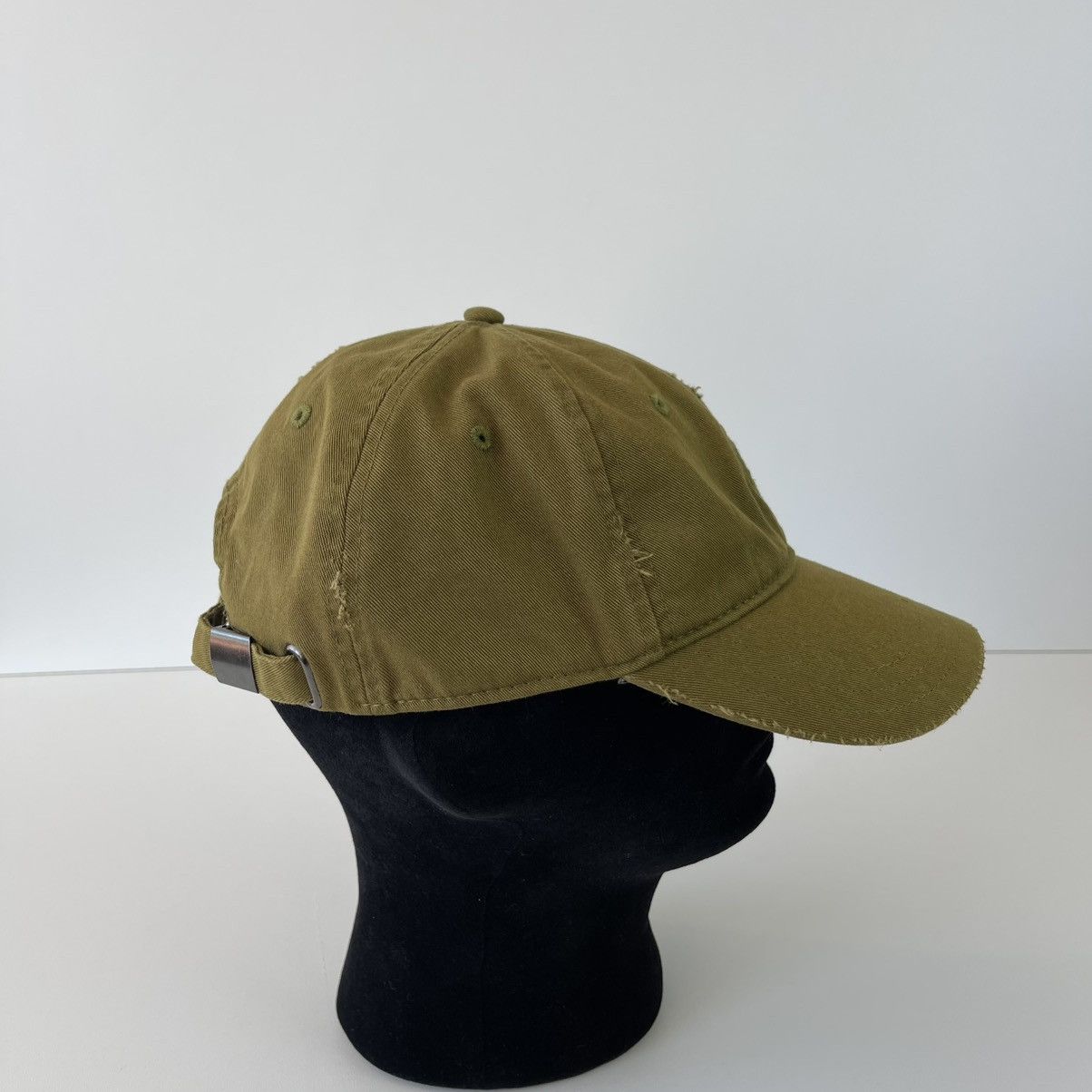The Kooples The Kooples Sport Logo Distressed 6-Panel Baseball Cap Khaki Size ONE SIZE - 7 Thumbnail