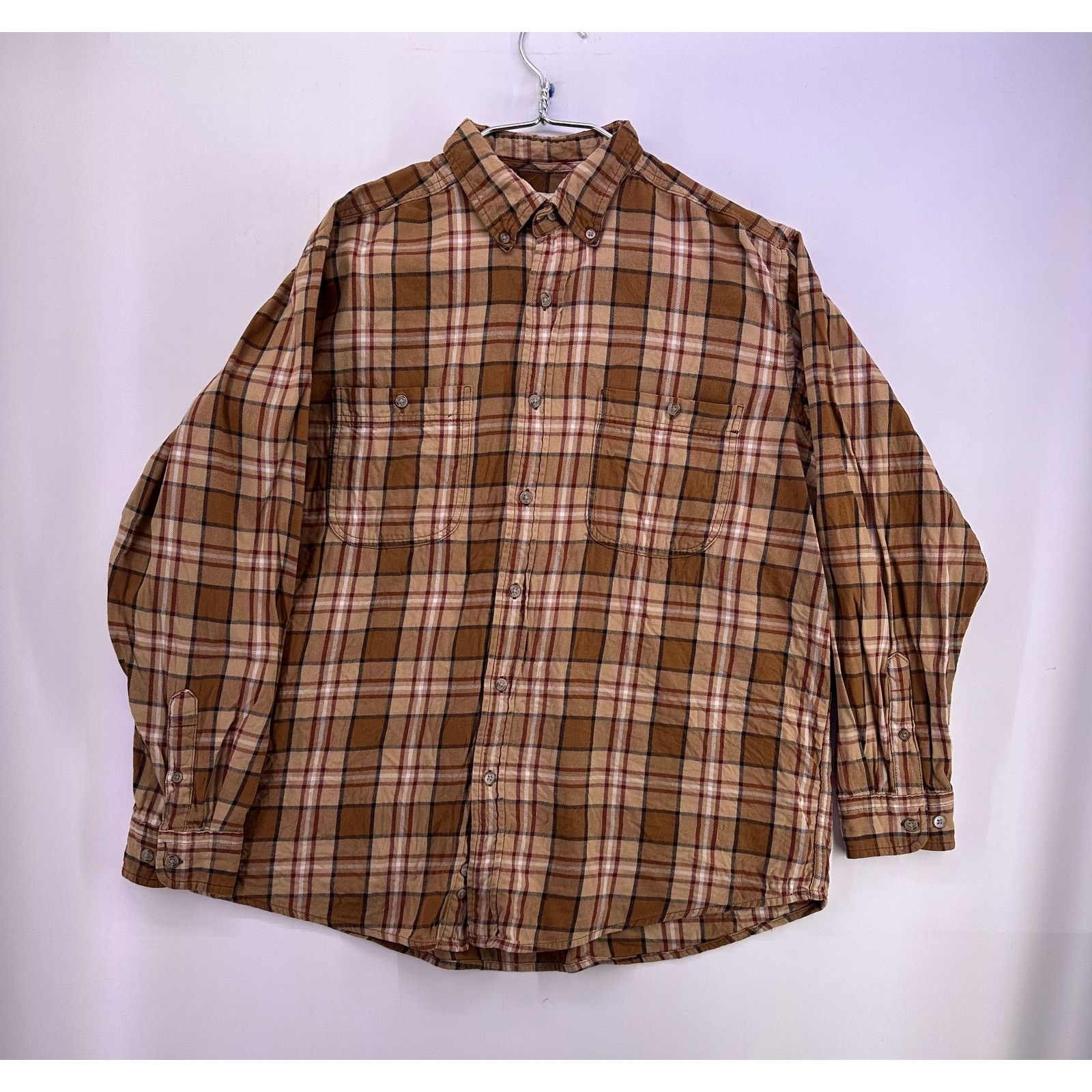 Wrangler Wrangler Rugged Wear Brown Flannel Button Down Work Wear Size US L / EU 52-54 / 3 - 1 Thumbnail