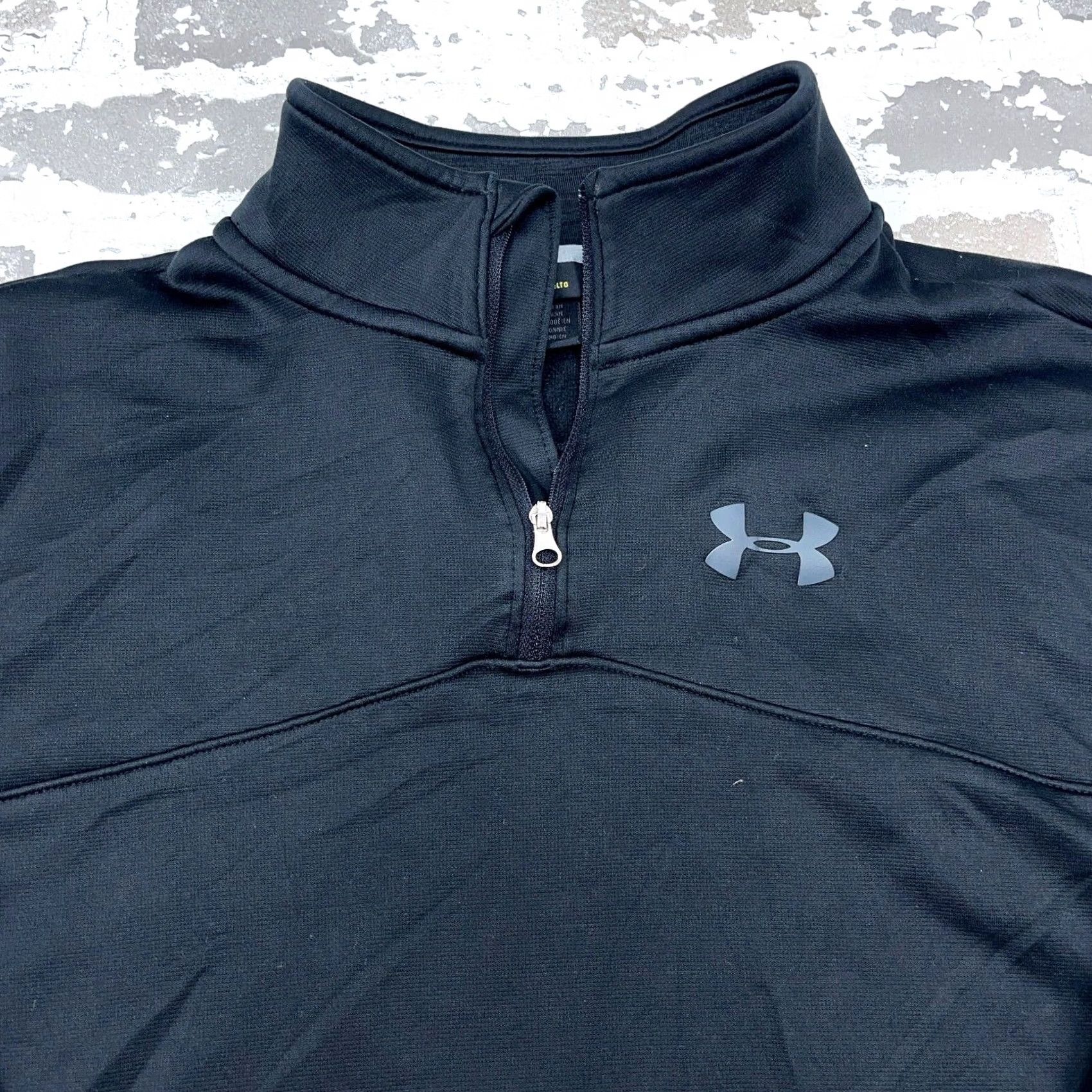 Under Armour Under Armour Sweatshirt Men Medium Black Pullover Sweater Quarter Zip Golf Size US M / EU 48-50 / 2 - 2 Thumbnail