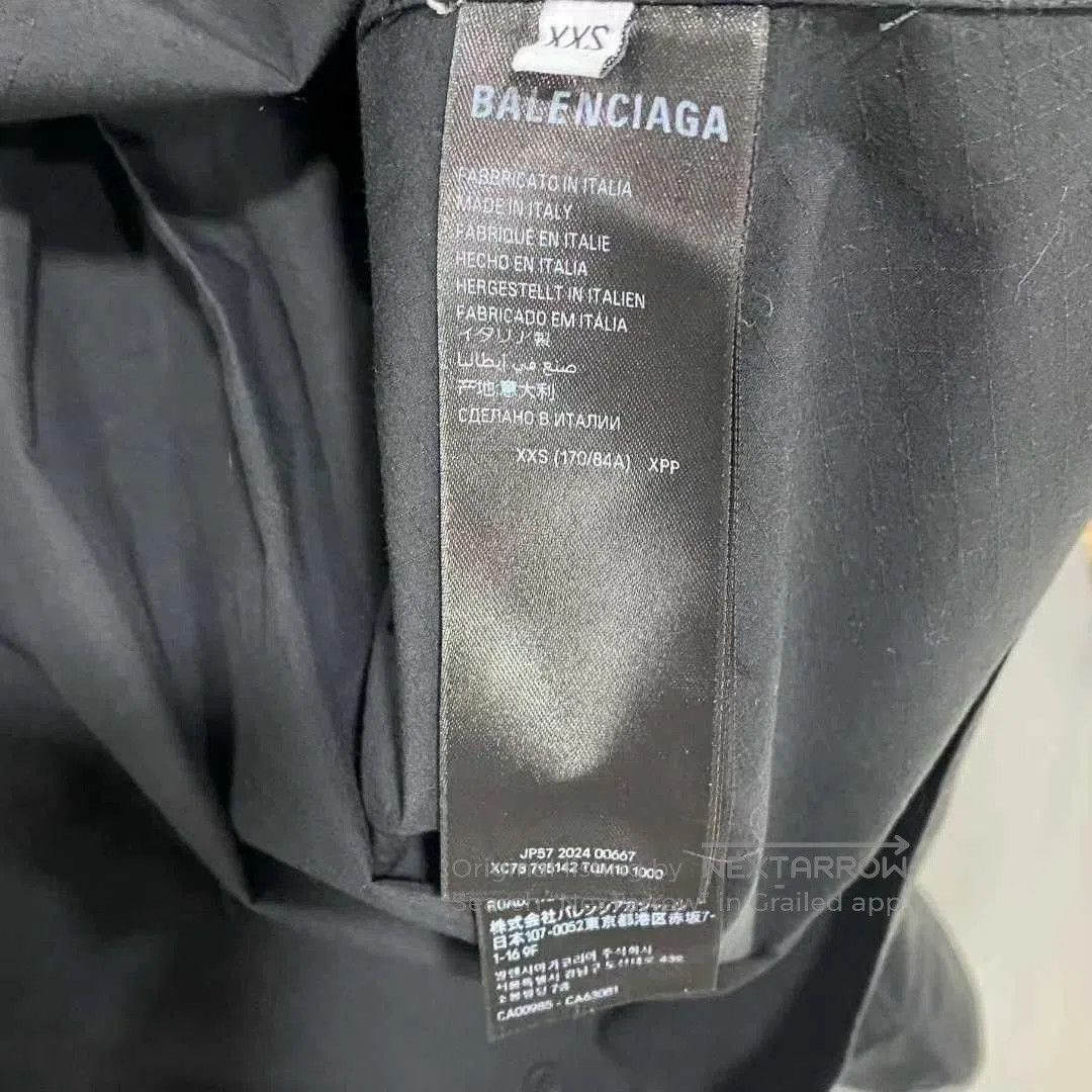 Balenciaga Balenciaga Tech Fabric Distressed Shirt. Size XXS / US 00 / IT 34 - 4 Thumbnail