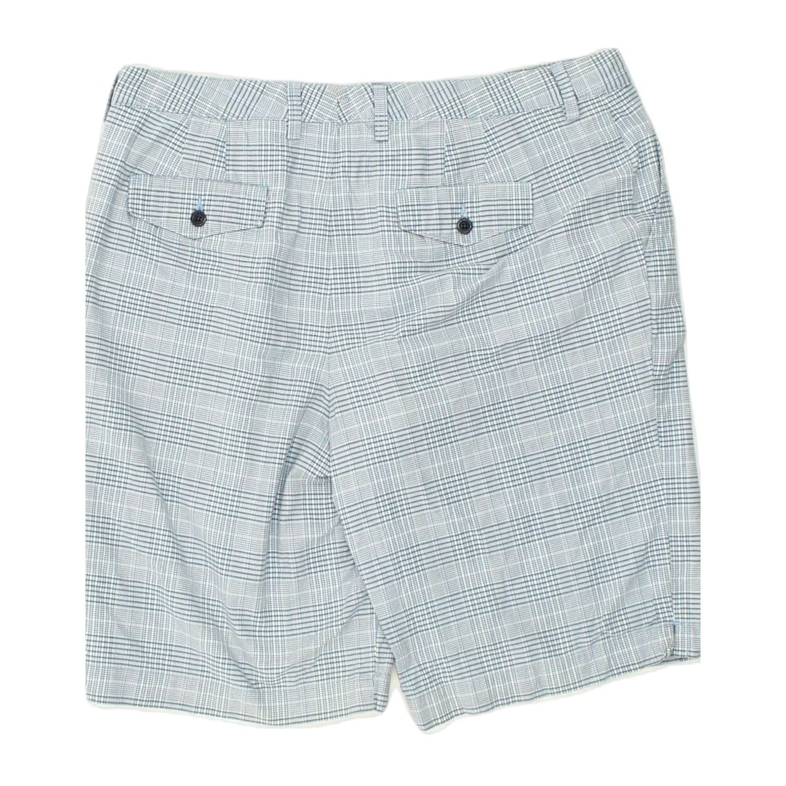Eddie Bauer Eddie Bauer Womens Chino Shorts Blue Check Cotton US 16 2XL W38 Size 40" / US 18 - 2 Thumbnail