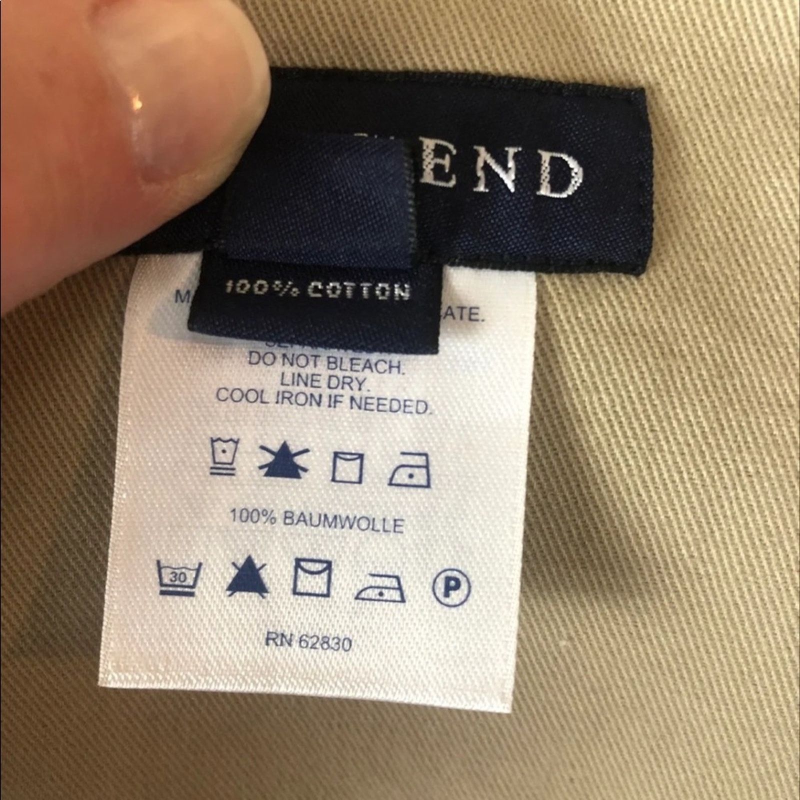 Lands' End Barn coat stand collar patch elbow Khaki Lands' End 44 R Size US L / EU 52-54 / 3 - 9 Thumbnail
