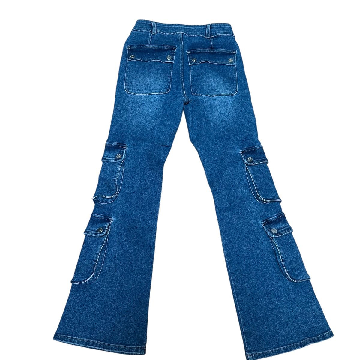 Forever 21 Forever 21 high rise cargo pocket flare leg jeans Size 28" / US 6 / IT 42 - 4 Thumbnail