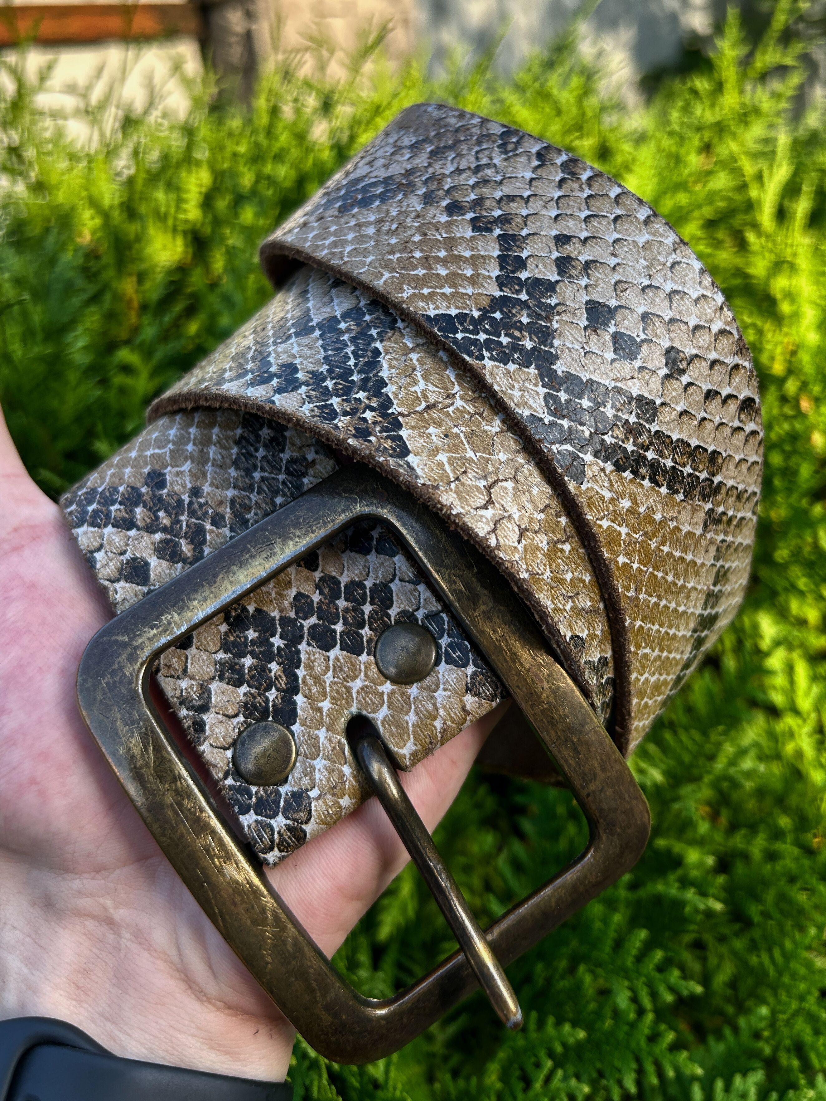 Other Vintage Japanese Kapital Style Leather Crocodile Belt 90s Size ONE SIZE - 1 Thumbnail