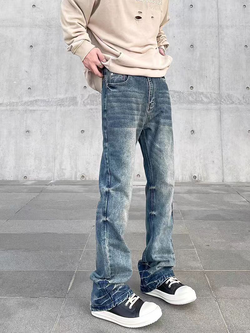 Japanese Brand × Jean Vintage washed straight leg micro flare jeans Size US 34 / EU 50 - 2 Thumbnail