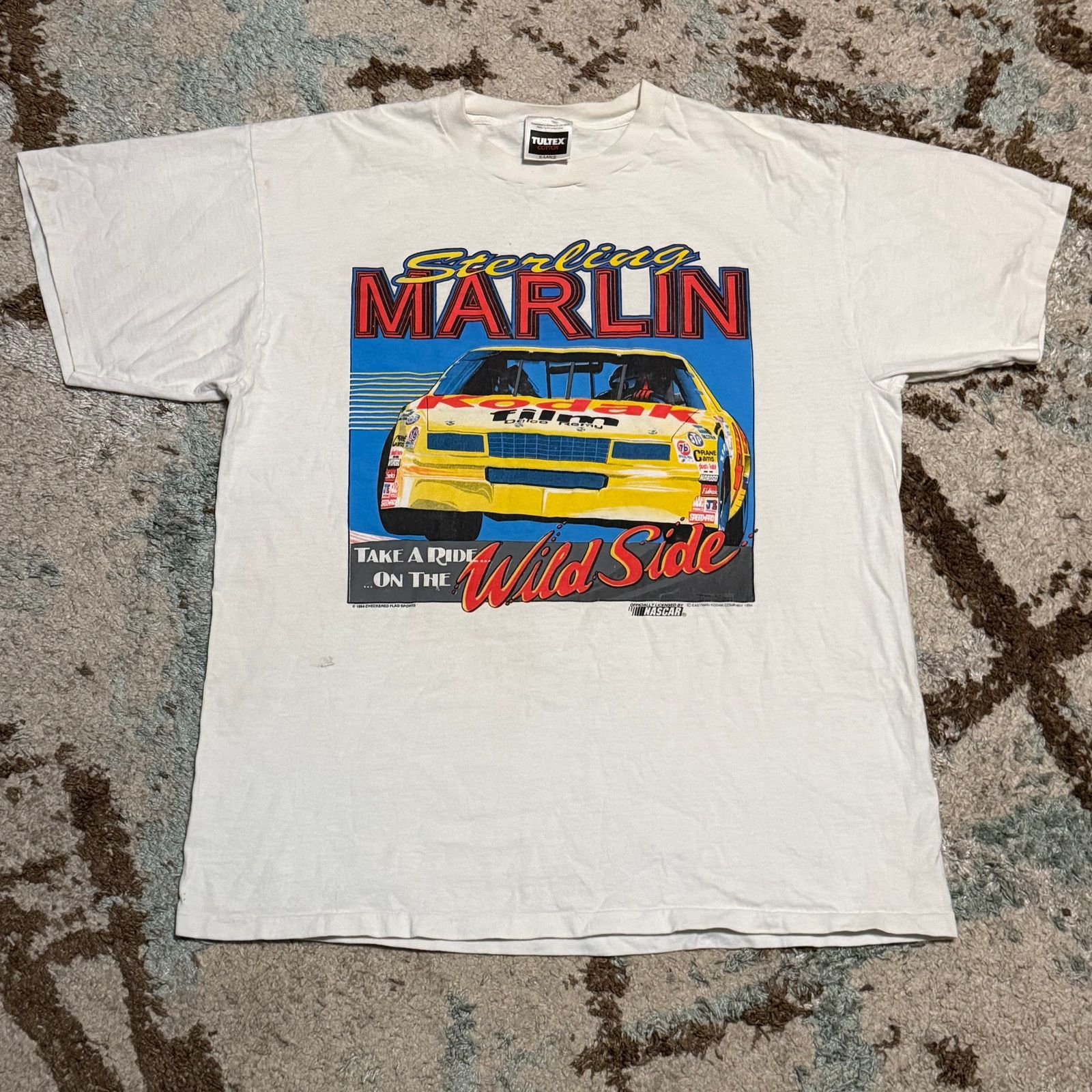 Tultex 1994 Sterling Marlin Wild Side Shirt Size XL NASCAR Racing Size US XL / EU 56 / 4 - 2 Thumbnail