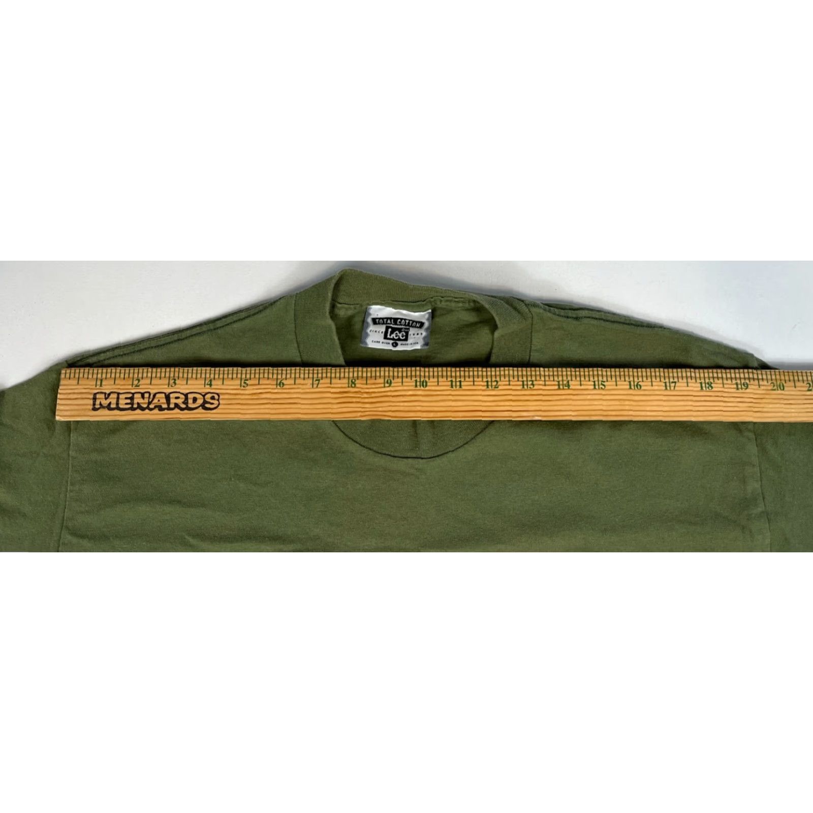 Lee VINTAGE Lee Men's 90s Northwoods Fishing T-Shirt Embroidered Made in USA Sz L Green Cotton Short Sleeve Crew Neck Size US L / EU 52-54 / 3 - 8 Thumbnail