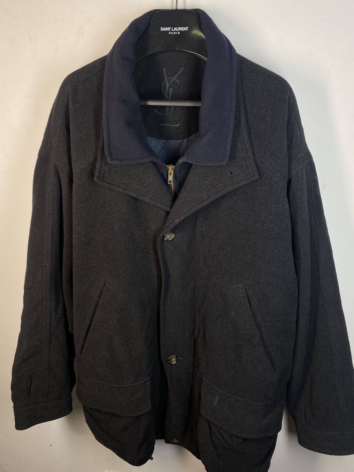 ジャケット・アウター Vintage Yves Saint Laurent wool coat Yves Saint Laurent
