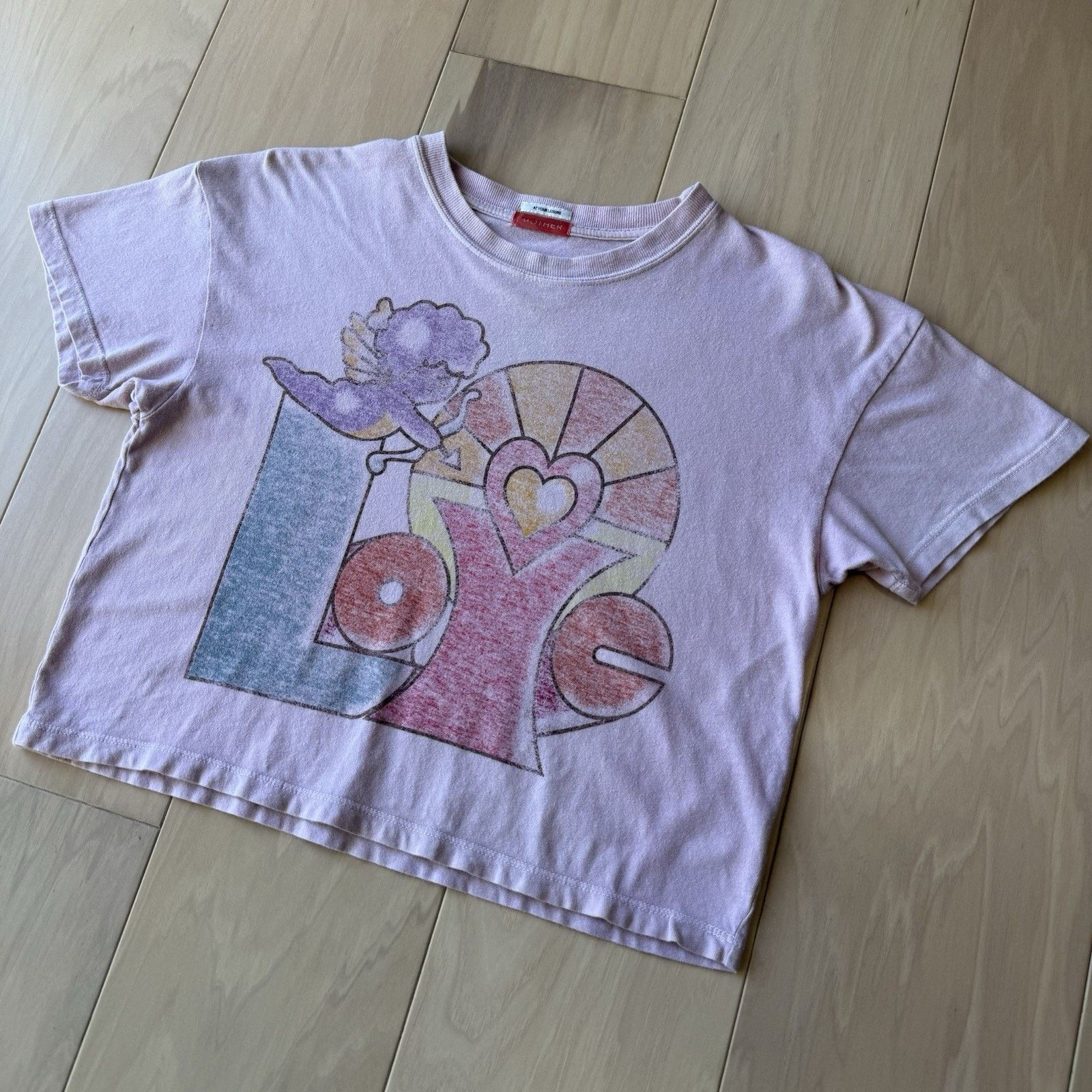MOTHER Mother Jeans Love Cupid Shirt Women's Small Pink Cropped Size S / US 4 / IT 40 - 8 Thumbnail