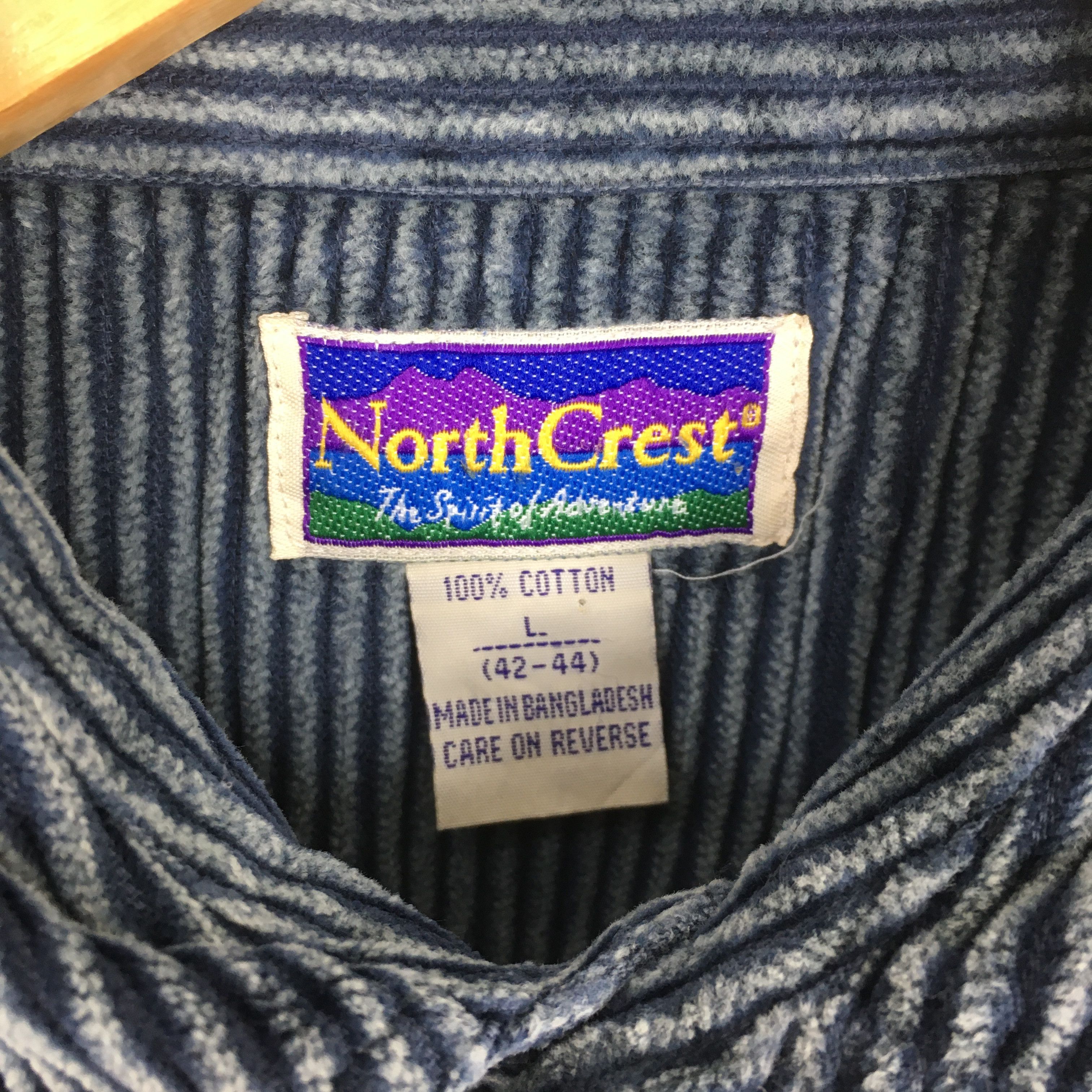 Vintage Vintage North Crest Corduroy Blue Shirt Large Size US L / EU 52-54 / 3 - 5 Thumbnail