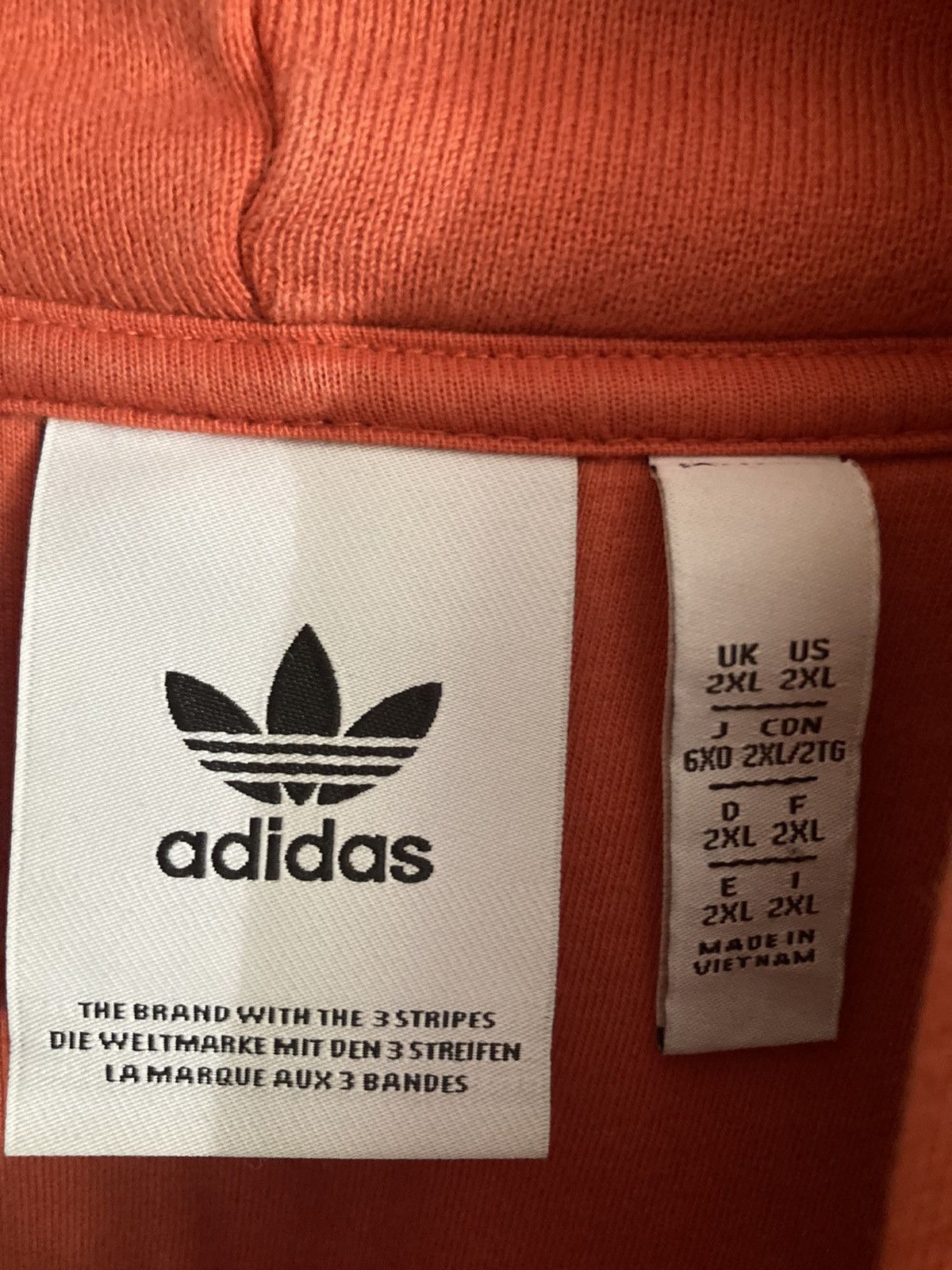 Adidas Oversized Adidas Orange Hoodie Size US XXL / EU 58 / 5 - 3 Thumbnail