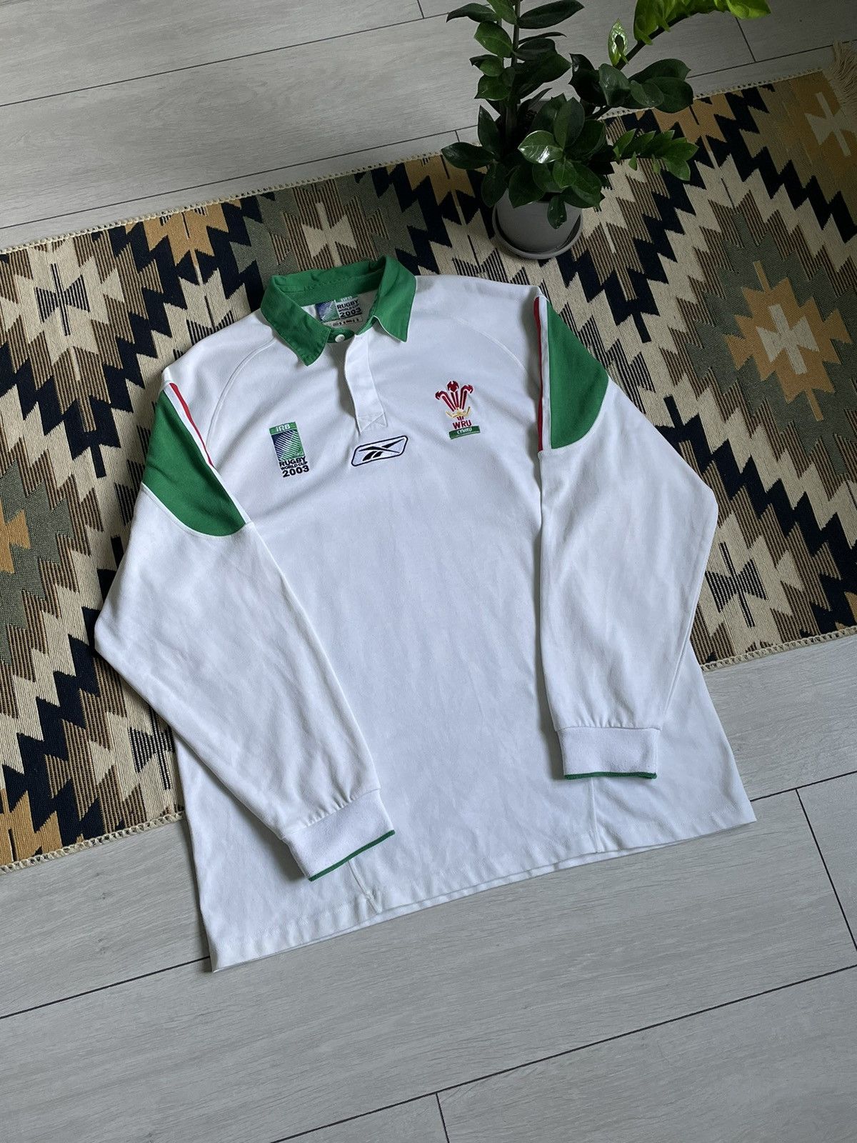 Reebok × Vintage Vintage Reebok WRU World Cup 2003 Rugby Longsleve Size US L / EU 52-54 / 3 - 7 Thumbnail