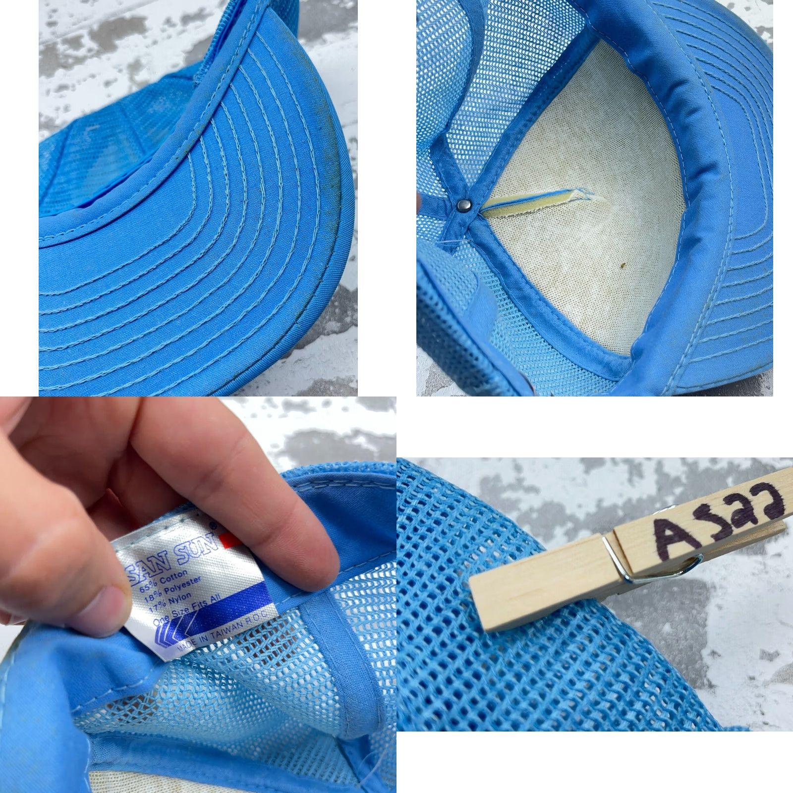 Vintage Vintage Trucker Hat Cap SnapBack Puffy Print 4x4 Truck Off Road 90s High Dome Cap Blue San Sun Mens One Size Adjustable Mesh Back Twill Polyester Hat Size ONE SIZE - 8 Thumbnail
