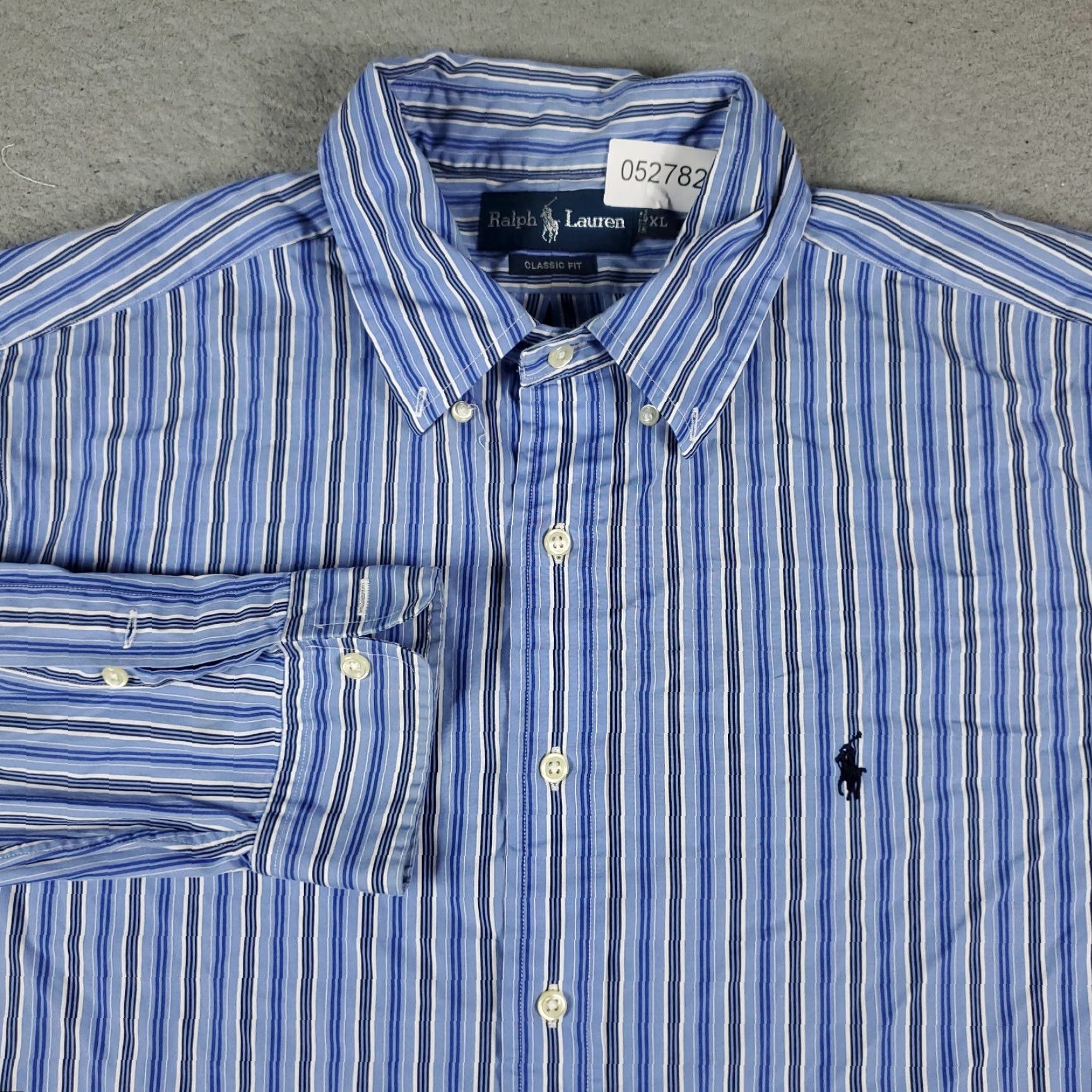 Ralph Lauren Ralph Lauren Shirt Mens XL Blue Striped Button-Up Long Sleeve Casual Preppy Size US XL / EU 56 / 4 - 2 Thumbnail