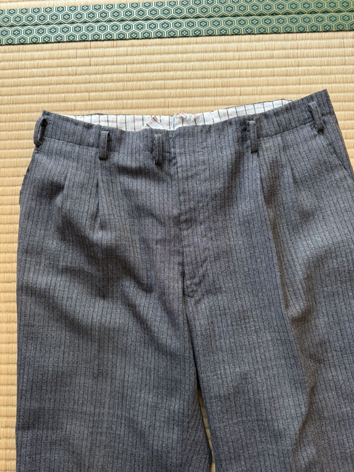 Other Spring&Summer Vintage ALL WOOL Slacks with Stripe Lining Size US 33 - 2 Thumbnail