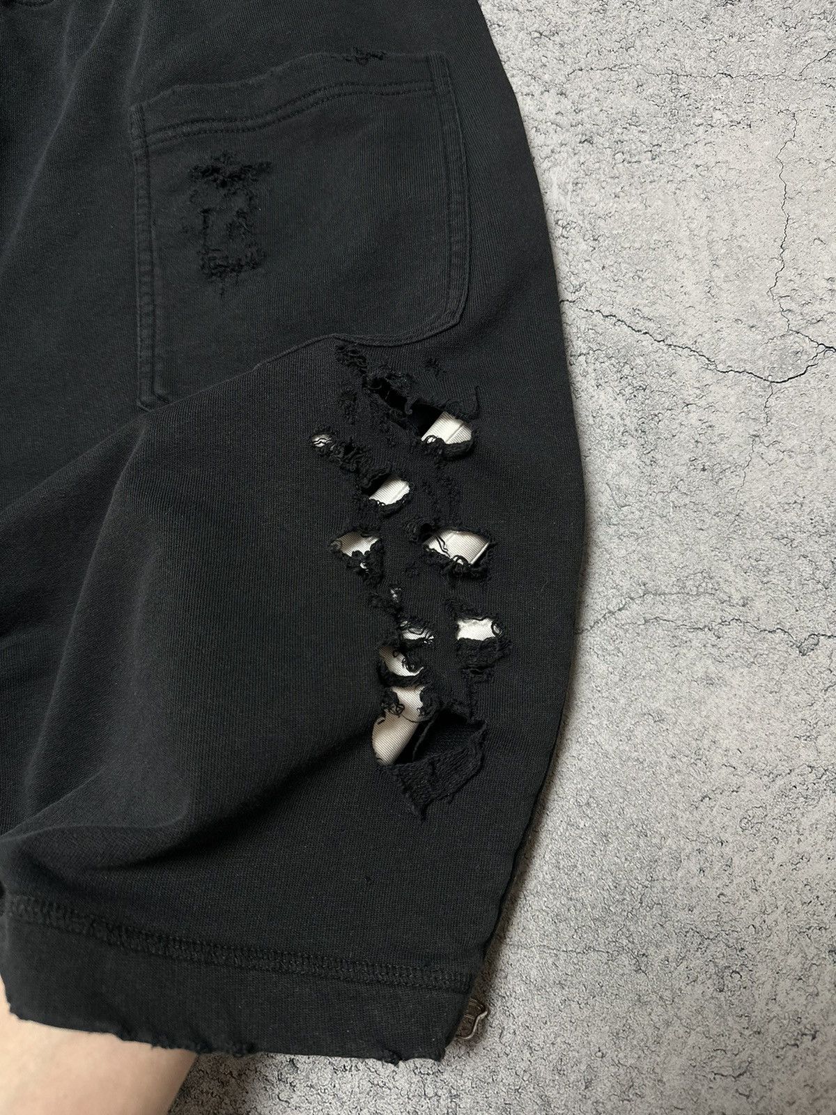Pierre Balmain Pierre Balmain Distressed Zip Shorts Size US 34 / EU 50 - 10 Thumbnail