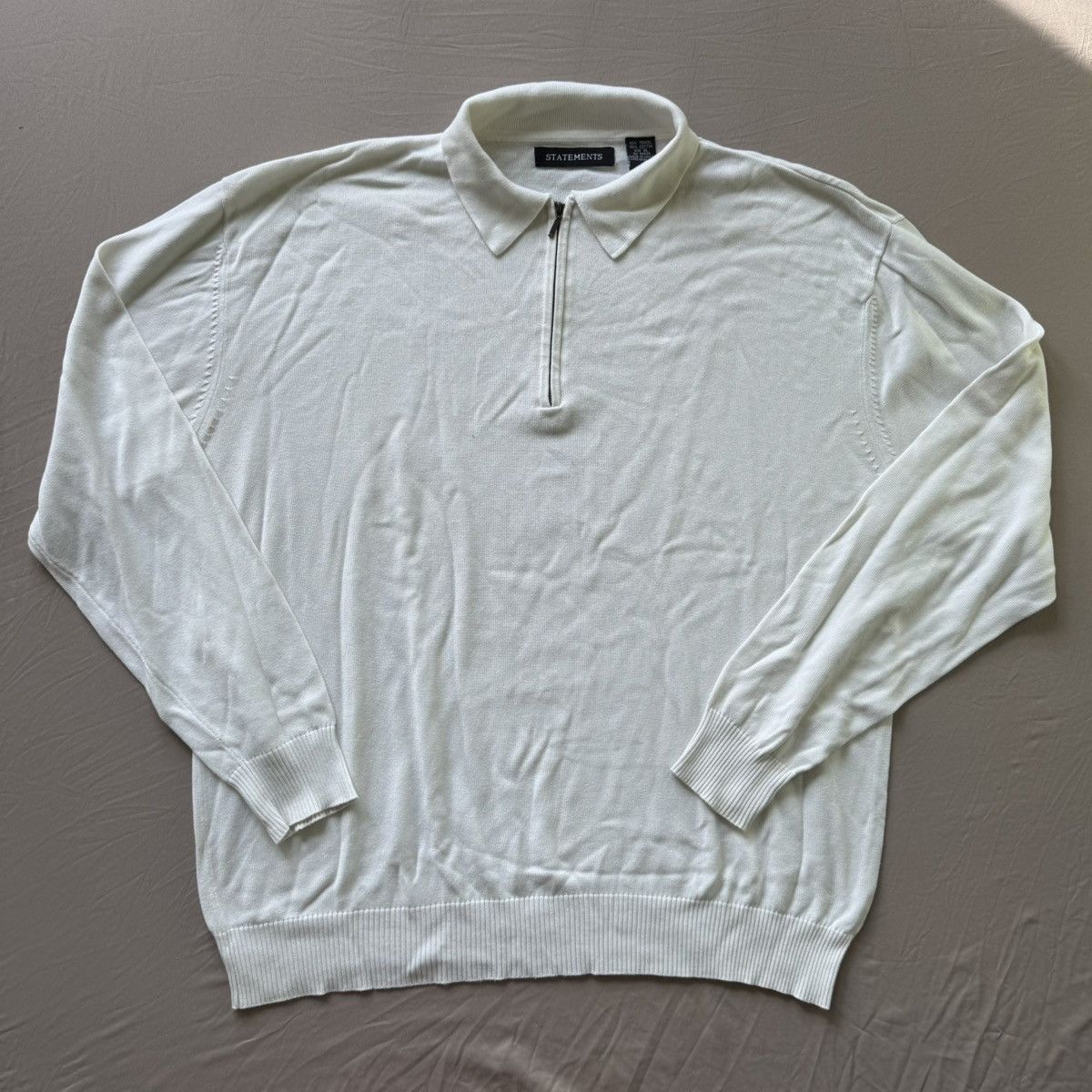Other Vintage Statements Quarter Zip Sweater Size US XL / EU 56 / 4 - 1 Thumbnail