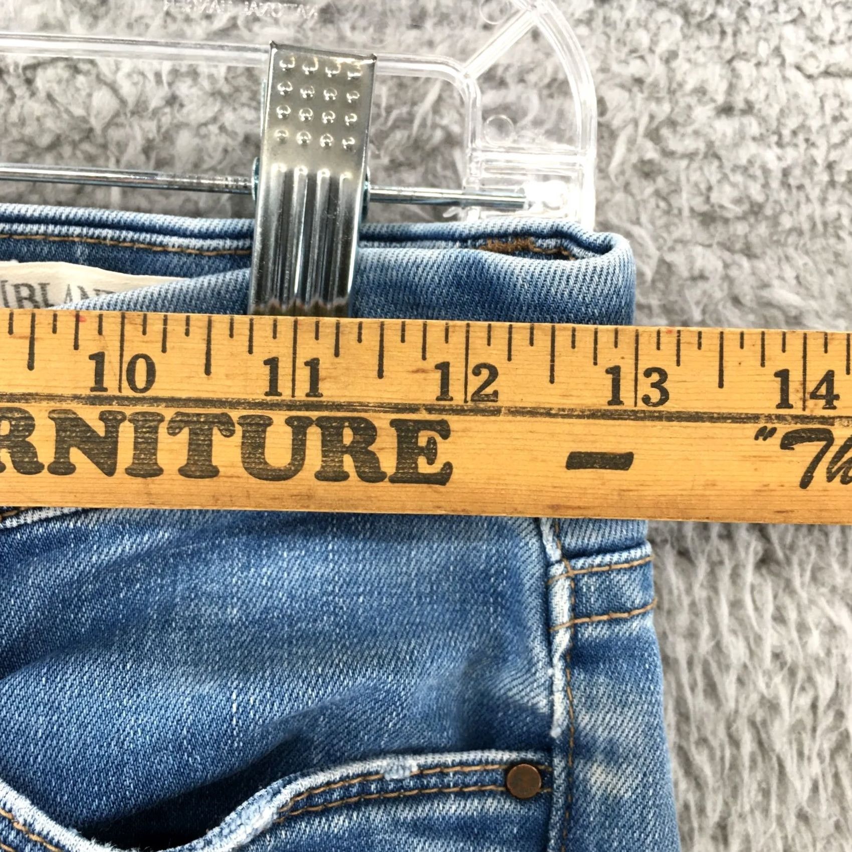 Vintage BLANKNYC Skinny Jeans Womens 25 Blue Denim Low Rise Ripped Casual Zip Fly Jeans Size 26" / US 2 / IT 38 - 5 Thumbnail