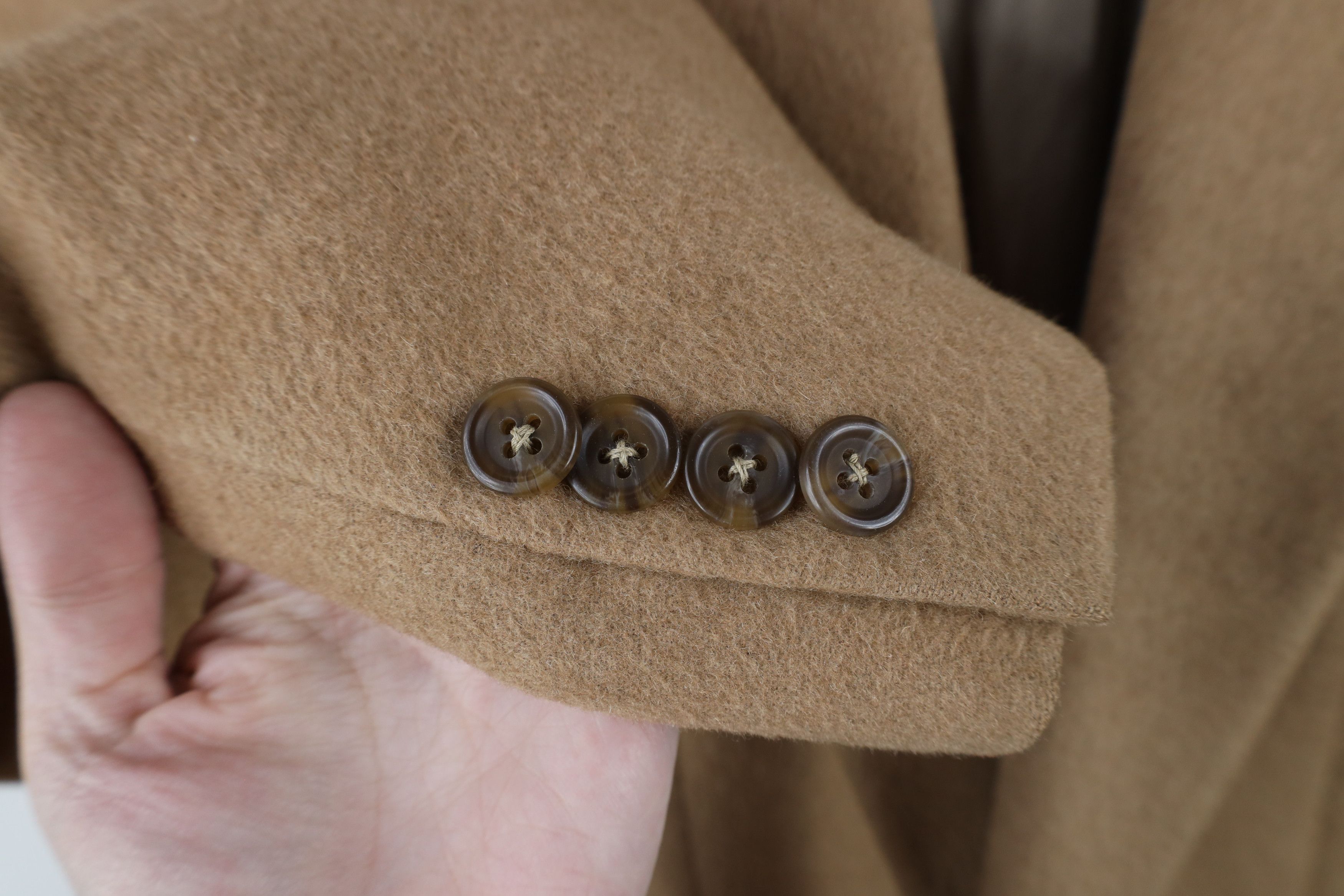 Ralph Lauren × Vintage Vintage 90s Chaps Ralph Lauren Camel Hair Blazer Suit Jacket Size US L / EU 52-54 / 3 - 4 Thumbnail