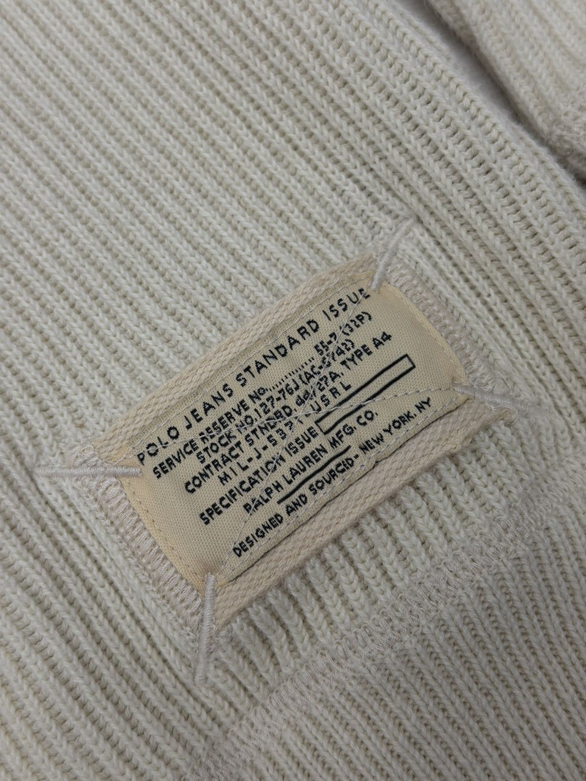 Polo Ralph Lauren Polo Jeans Co. Ralph Lauren MFG Cream Standard Issue Ribbed Size US L / EU 52-54 / 3 - 6 Thumbnail