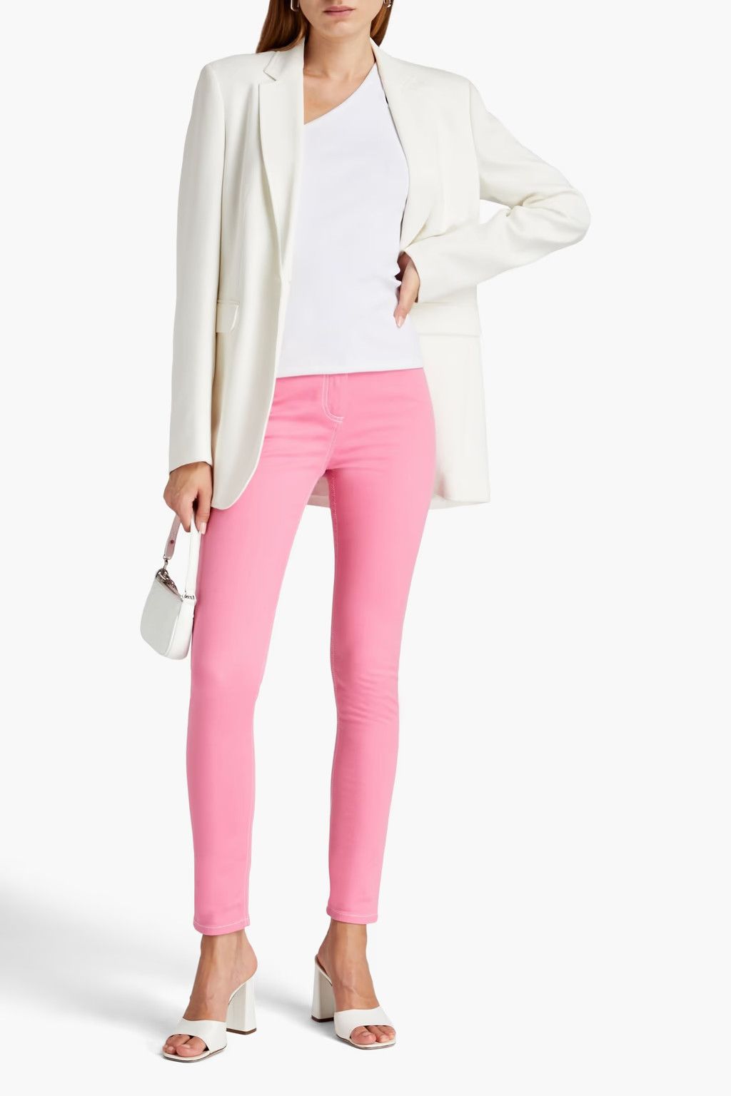 Balmain o1y0625 Denim Pant in Pink Size 30" / US 8 / IT 44 - 2 Thumbnail
