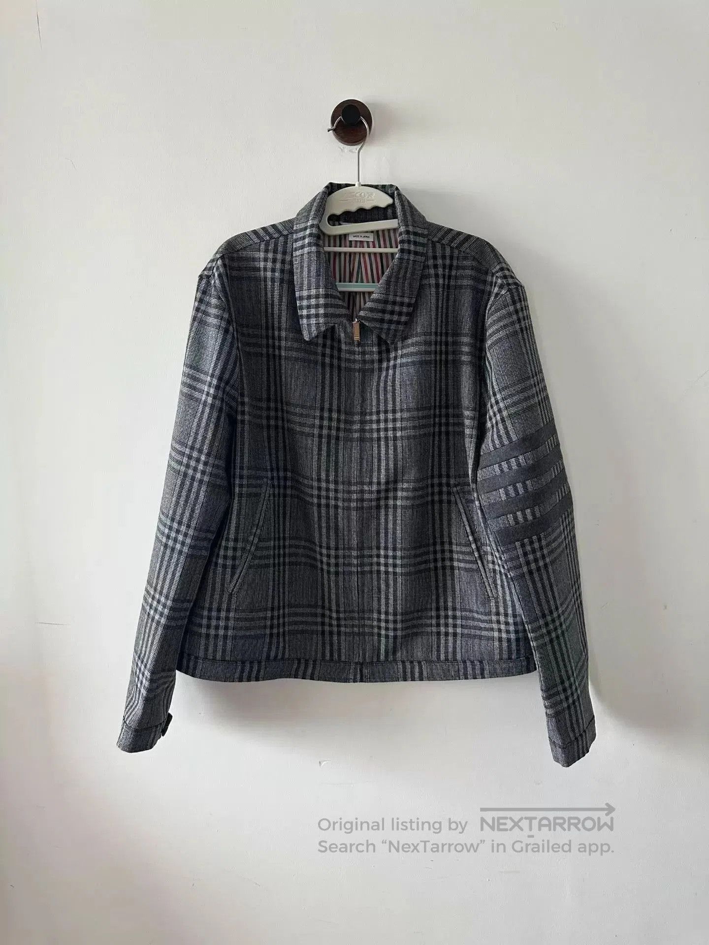 Thom Browne Multi Plaid Collared Zip-Up Jacket - Size M. Size US M / EU 48-50 / 2 - 1 Thumbnail