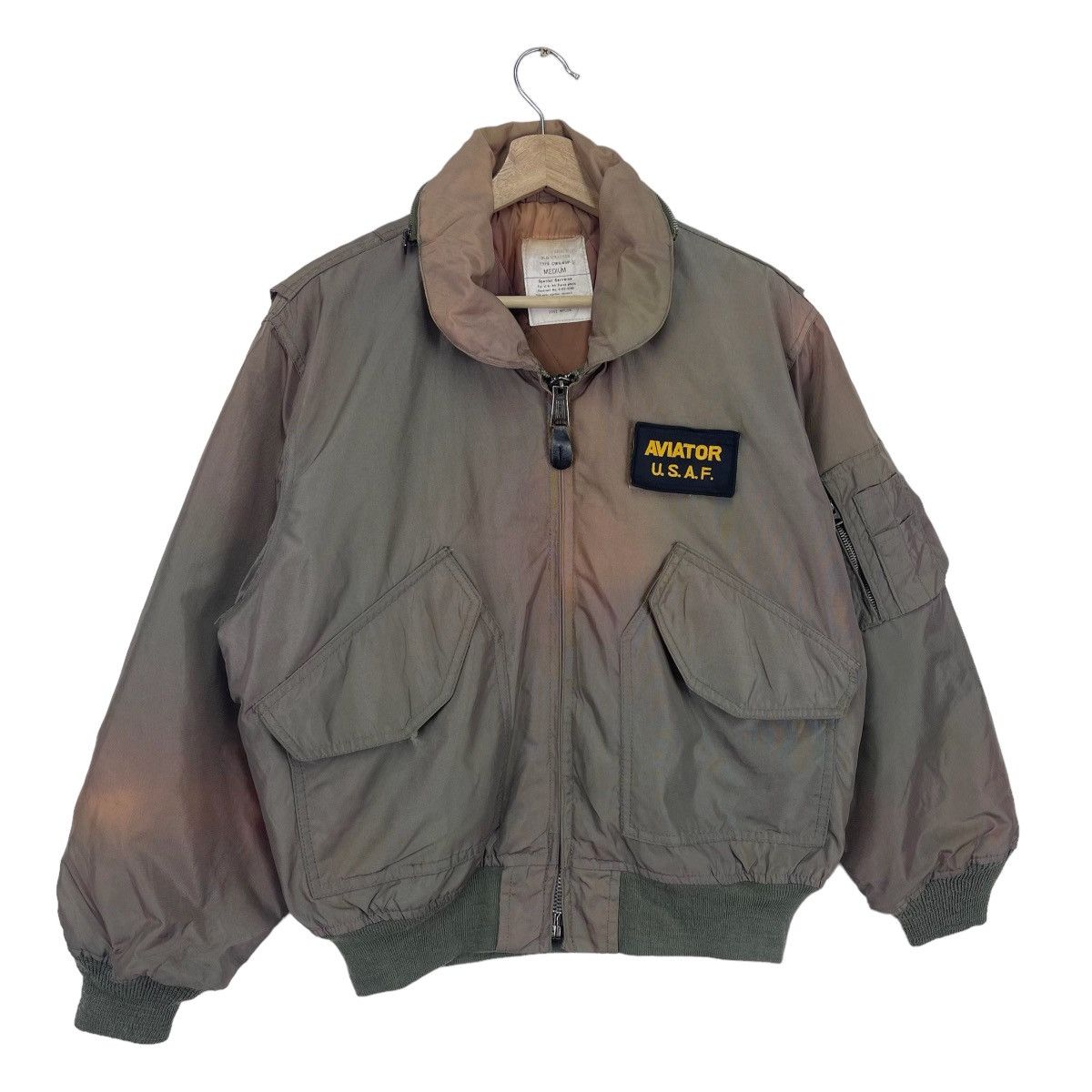 Buzz Rickson's × Vintage 80’s USAF Faded Flyers Bomber Jacket Size US M / EU 48-50 / 2 - 3 Thumbnail