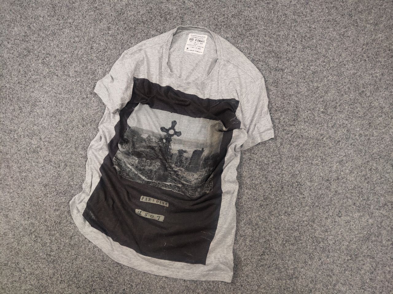Allsaints Allsaints Spitalfields Vintage Art Skull Gray Logo T Shirt Size US S / EU 44-46 / 1 - 3 Thumbnail