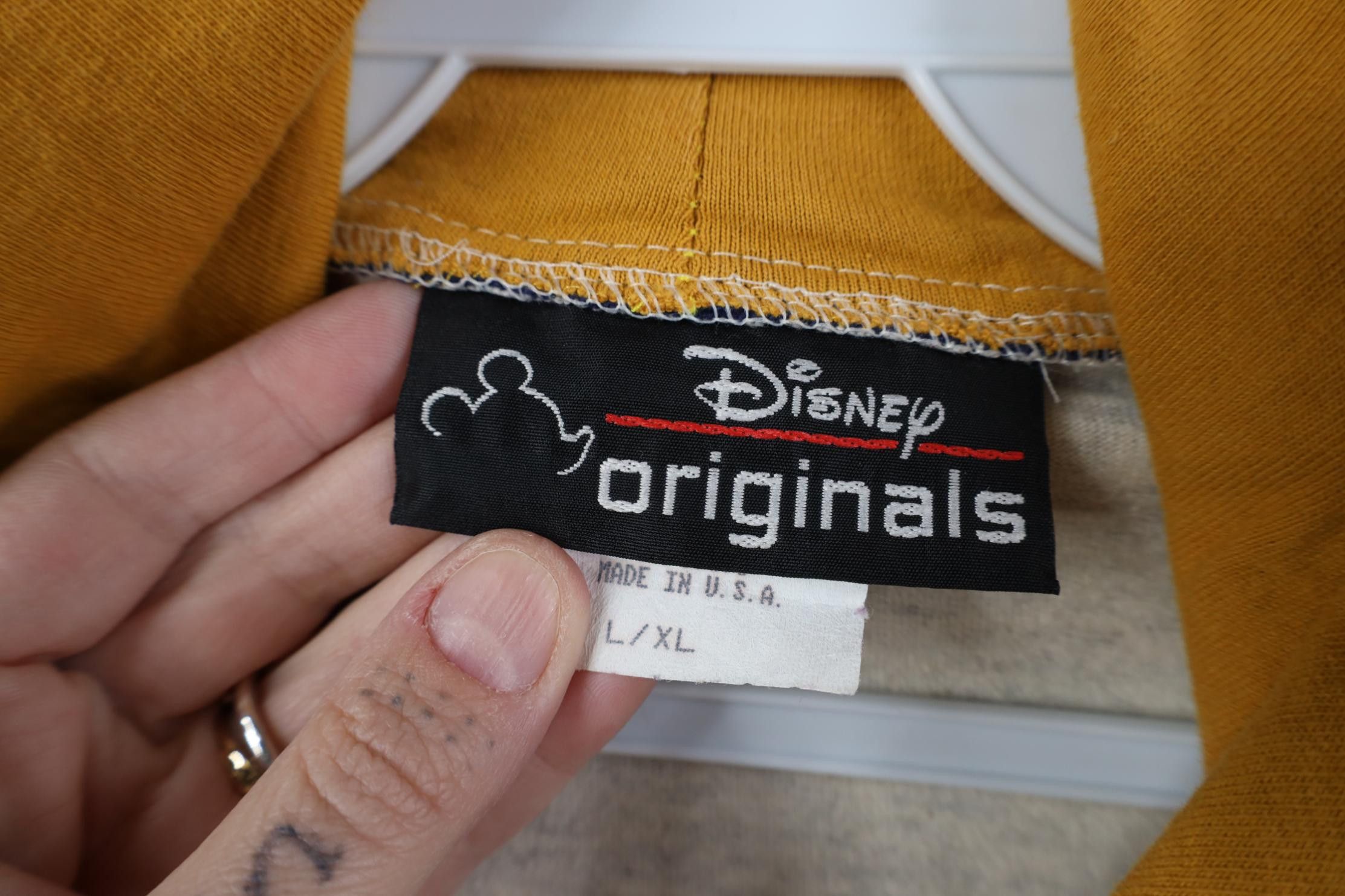 Disney Vintage 90s Disney Block Mickey Mouse Hoodie T-Shirt USA Size US L / EU 52-54 / 3 - 7 Thumbnail