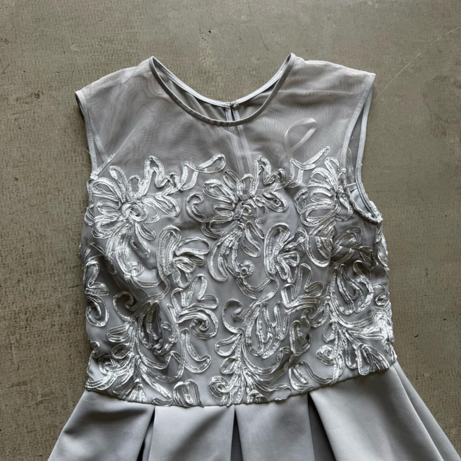 Other SD Collection / Pleated A-Line Dress / Silver Gray Size M / US 6-8 / IT 42-44 - 2 Thumbnail