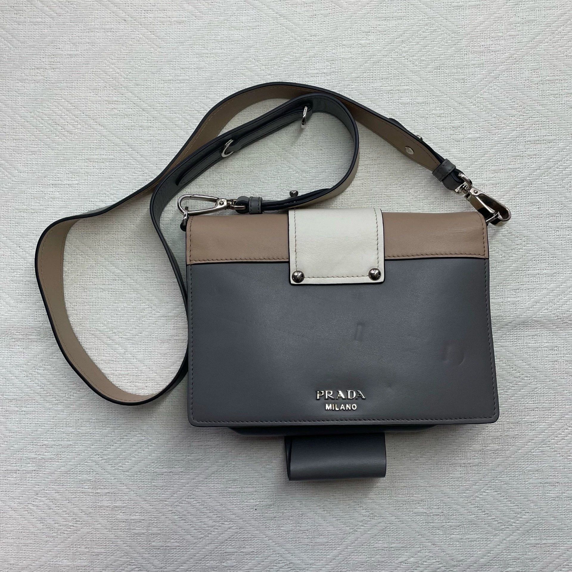 Prada Prada Colorblock Leather Cross Bag Women's 22x14x6 98N Size ONE SIZE - 2 Thumbnail