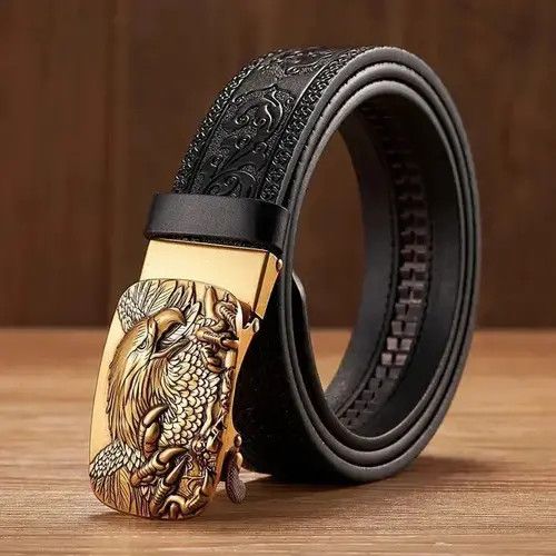 Japanese Brand Emboss Cowskin Belt Quality MEN Size ONE SIZE - 2 Thumbnail